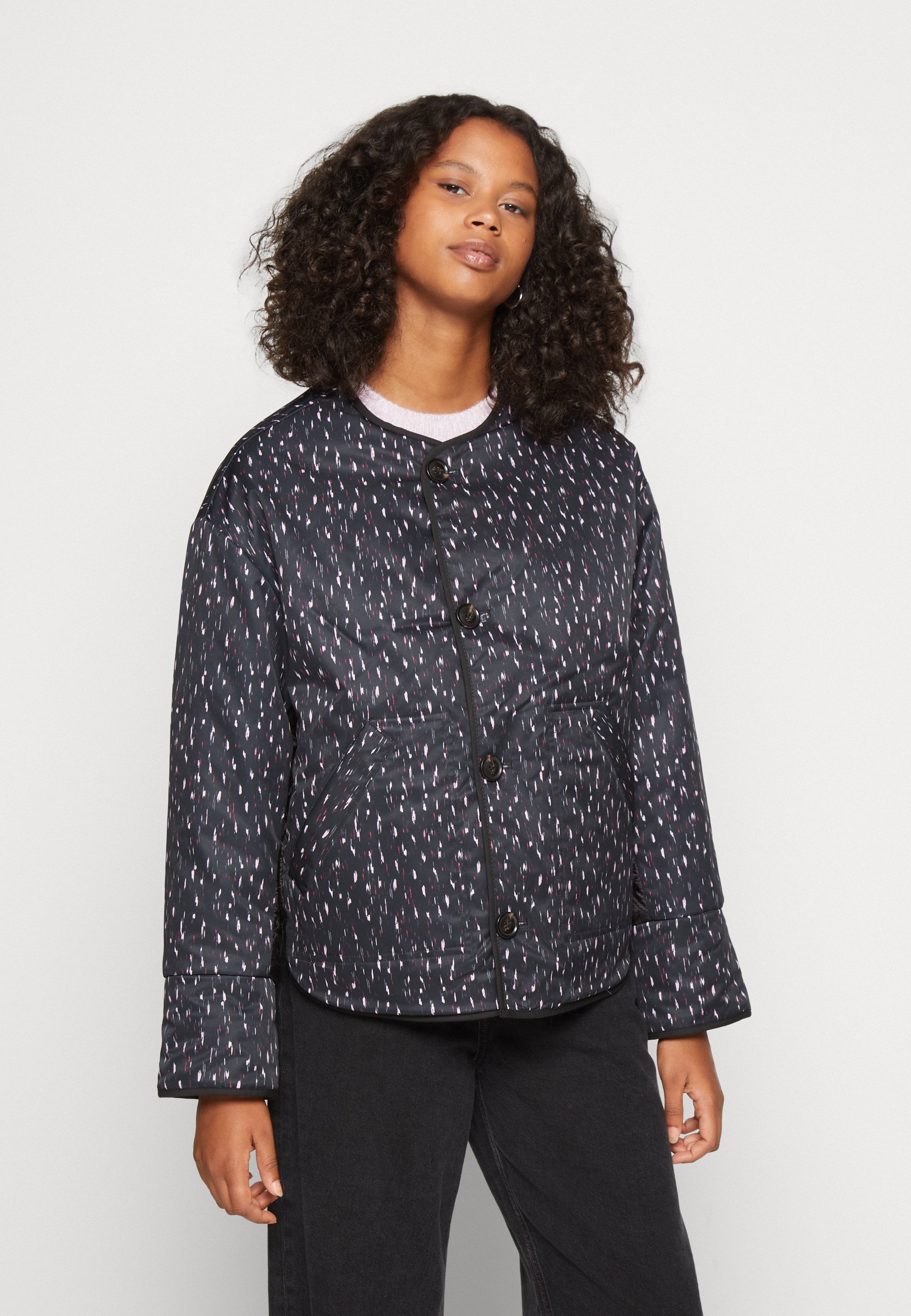 Scotch & Soda QUILTED REVERSIBLE COAT - Bomber Jacket - black/multi-coloured