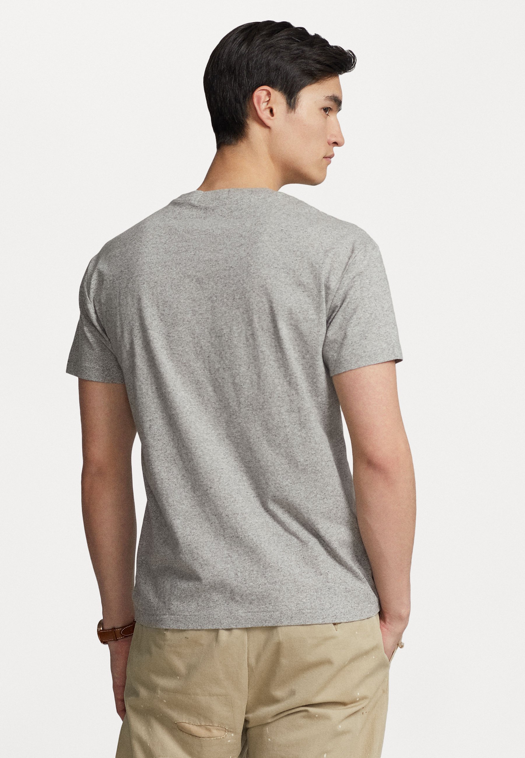 Polo Ralph Lauren SHORT SLEEVE - Print T-shirt - dark vintage heather/light grey