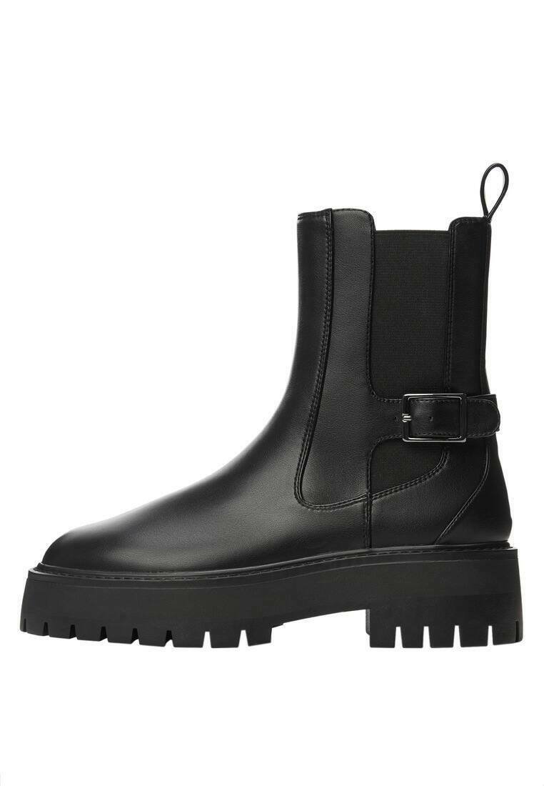 Mango MICE - Platform ankle boots - zwart/black