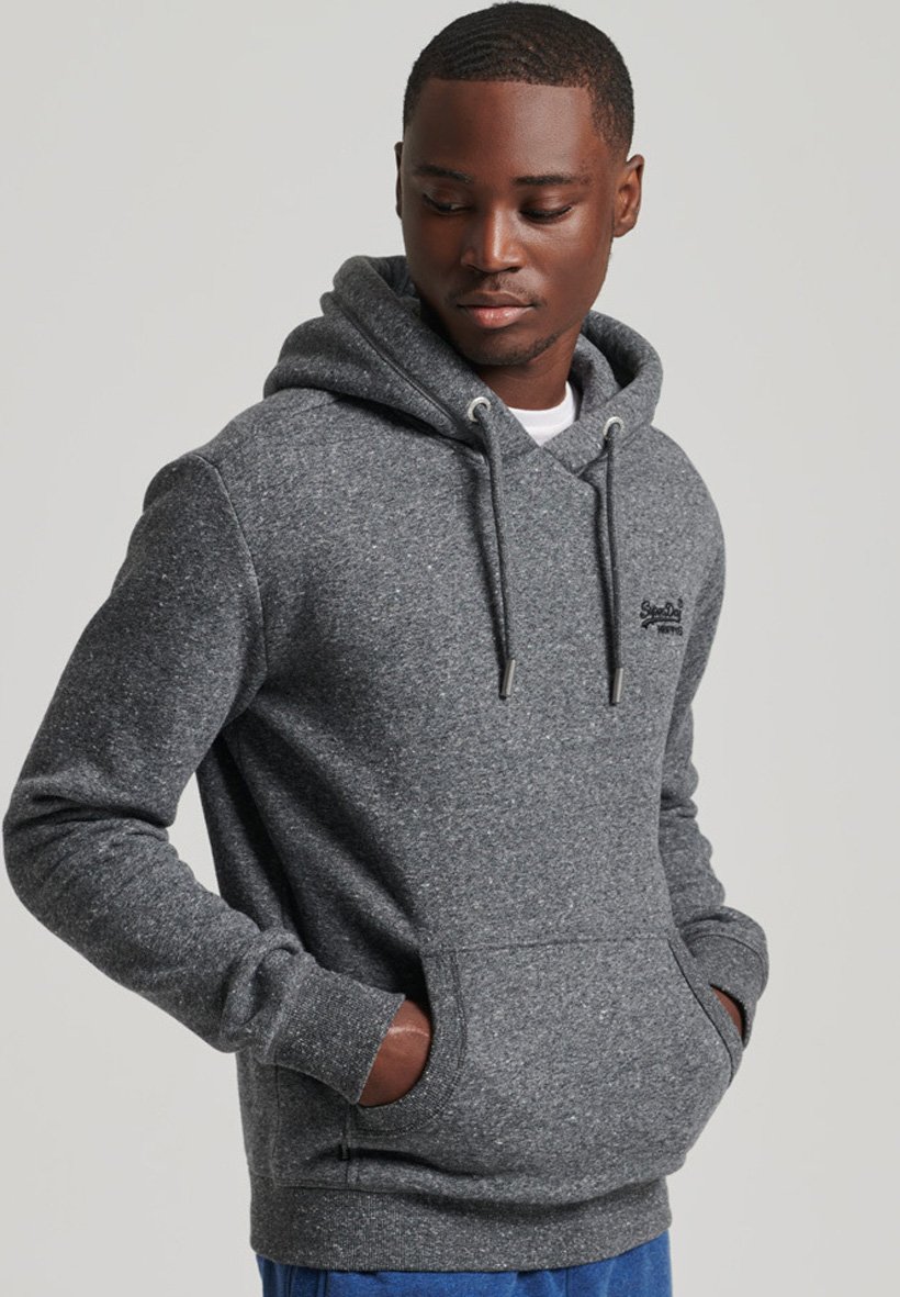Superdry VINTAGE   - Hoodie - dark charcoal jaspe/silver-coloured