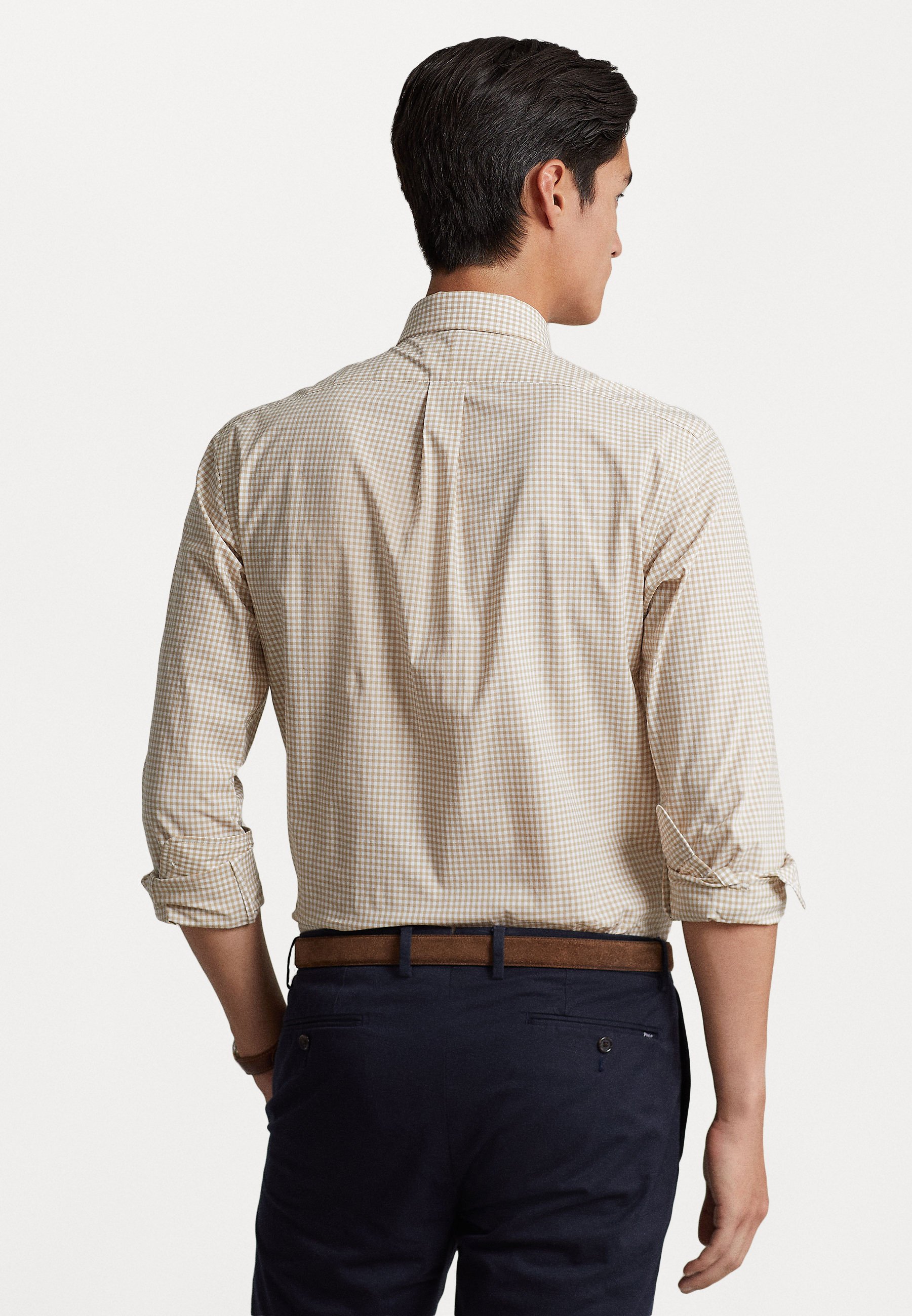 Polo Ralph Lauren LONG SLEEVE SPORT SHIRT - Shirt - vintage khaki/white/khaki