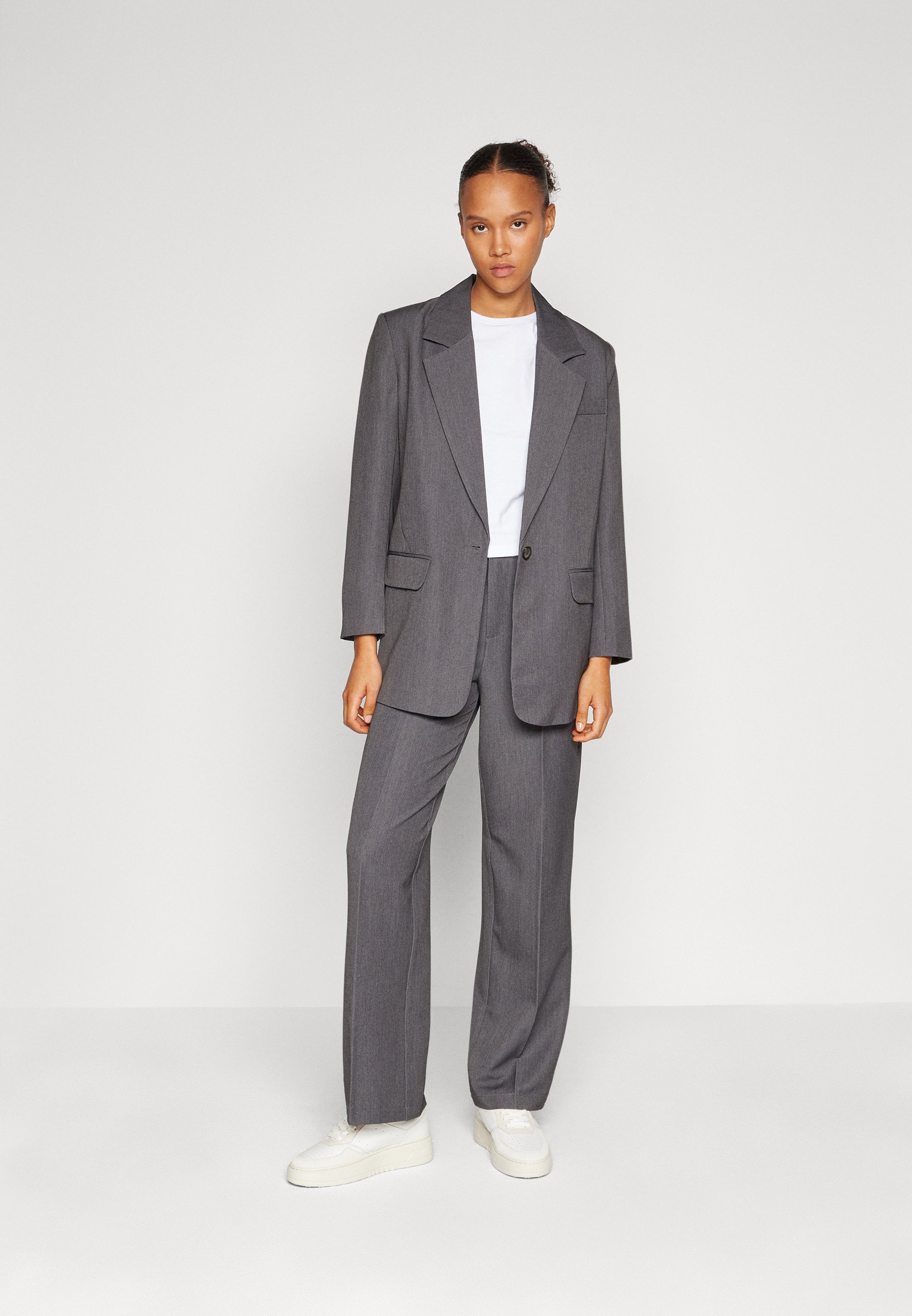 ONLY ONLHATTIE - Blazer - dark grey melange/mottled dark grey
