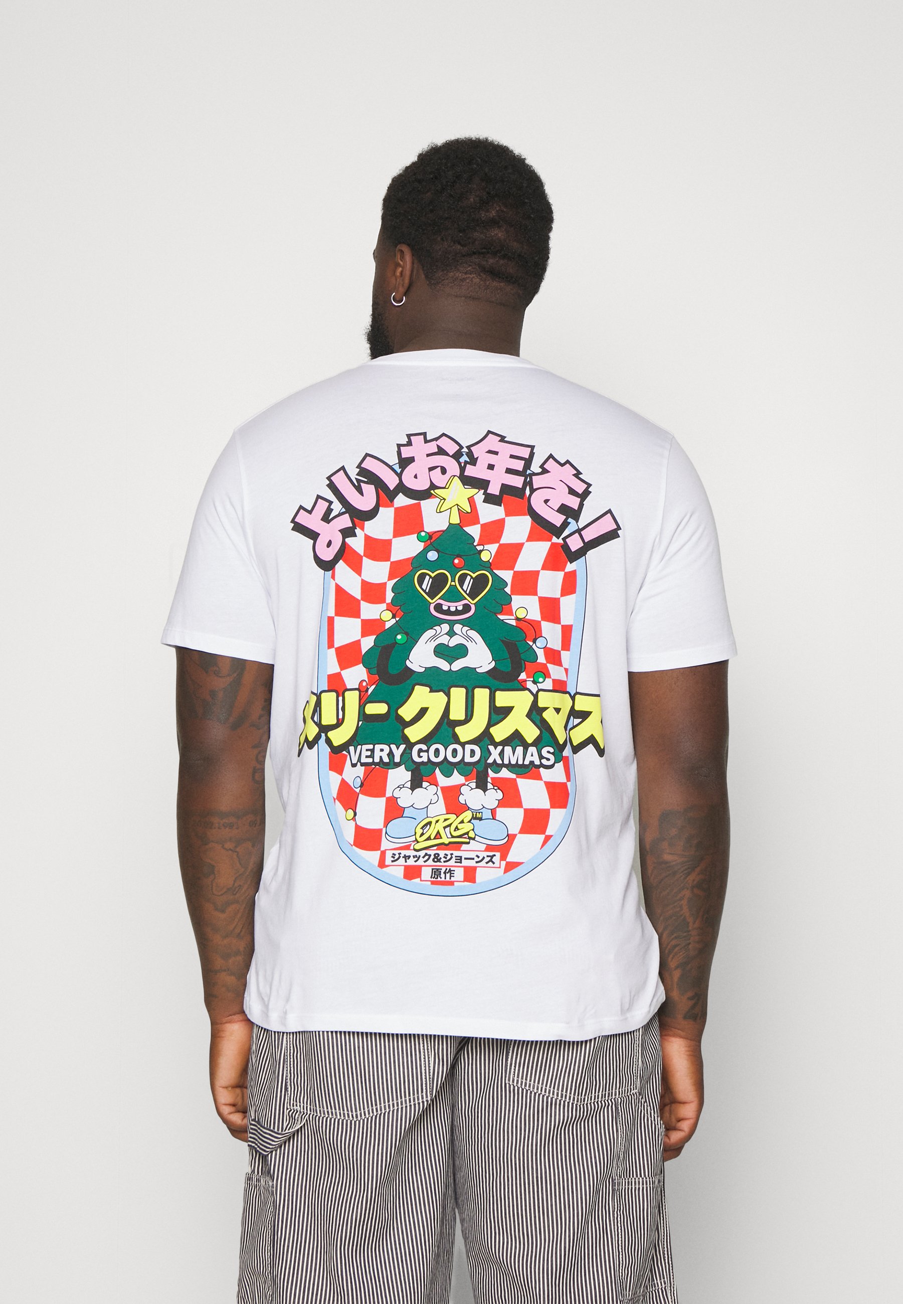Jack &Jones JORCEREMONY TEE CREW NECK - Print T-shirt - white