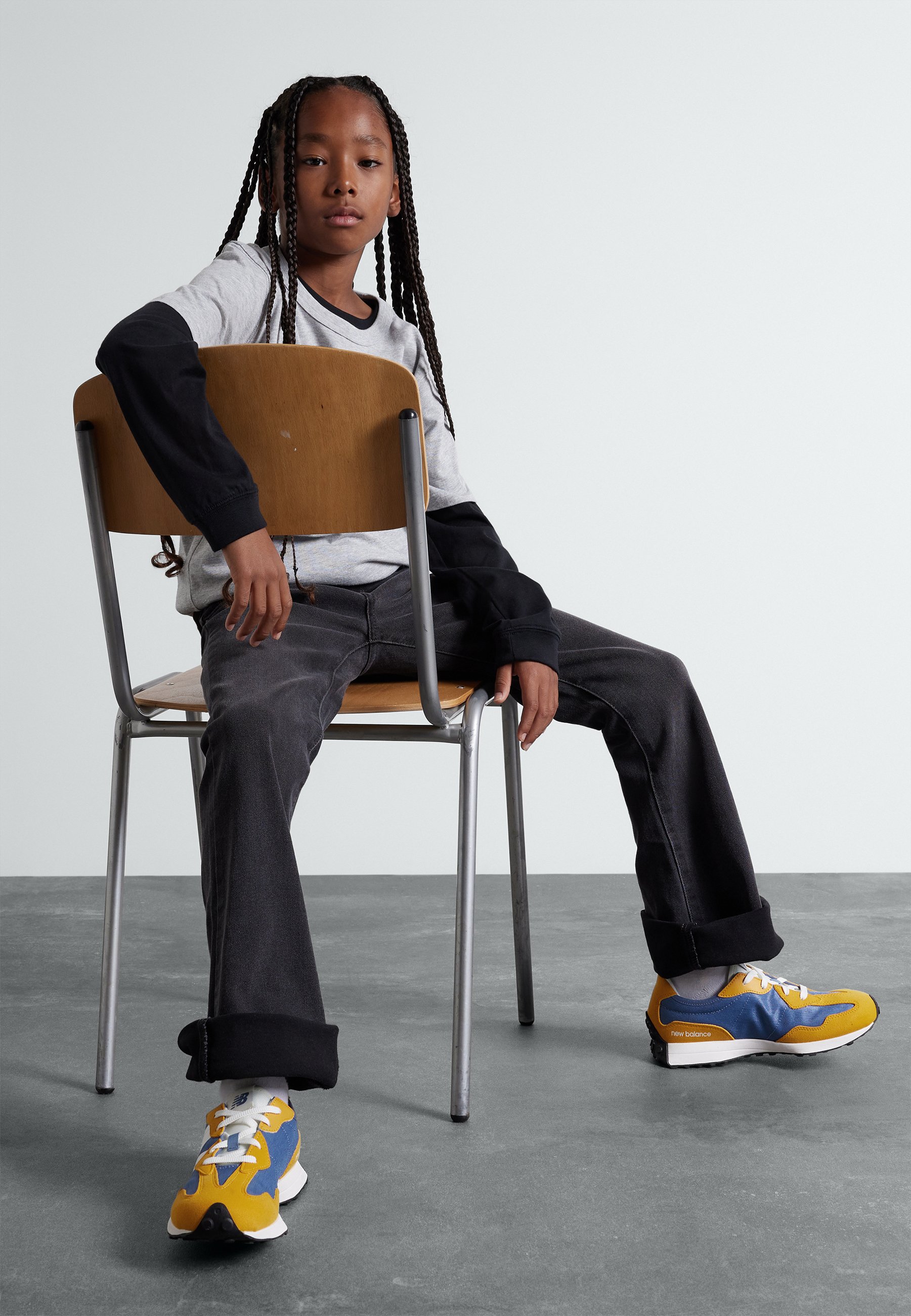 NB 327 UNISEX - Trainers - mustard/blue/mustard yellow