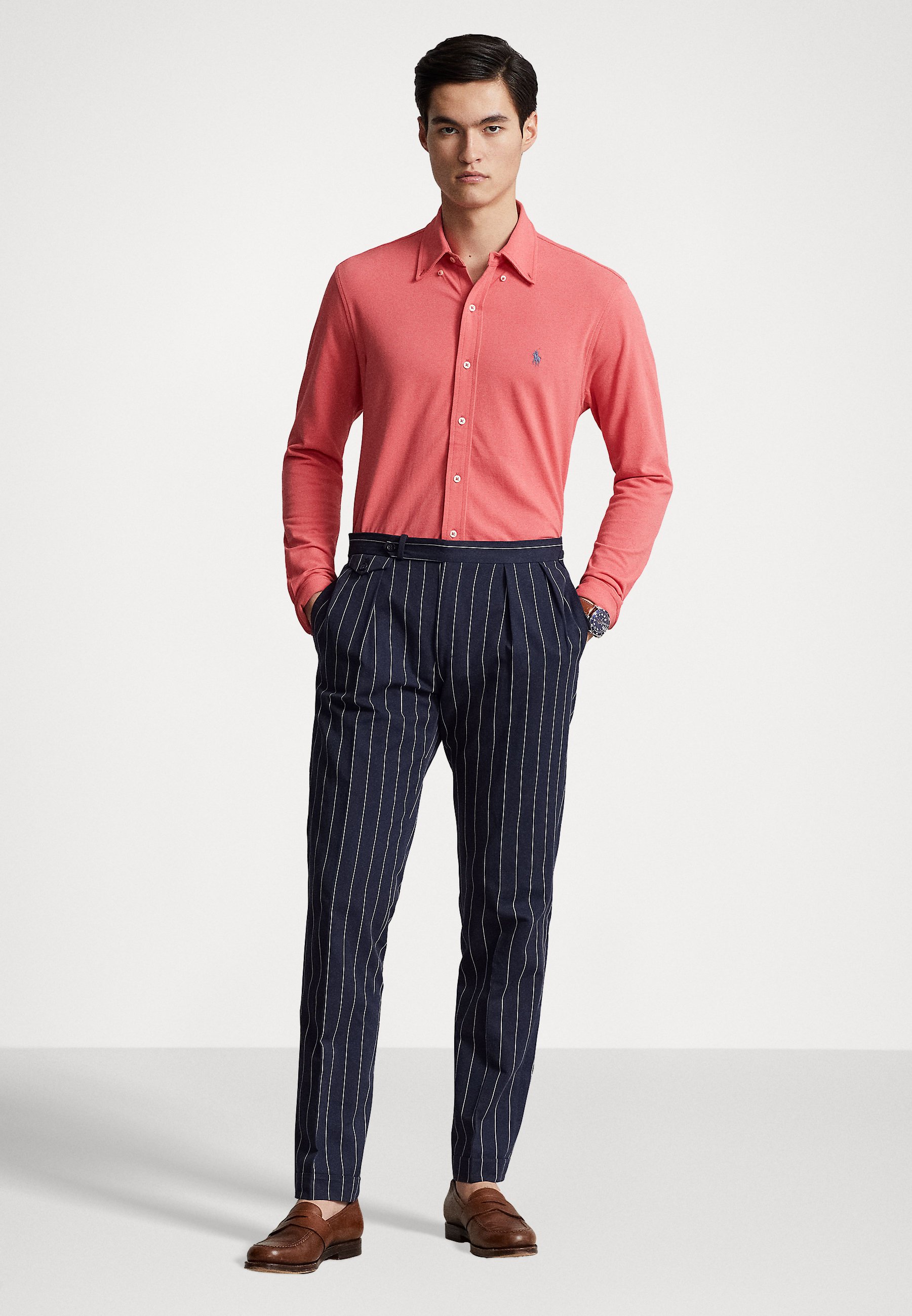 Polo Ralph Lauren LONG SLEEVE - Shirt - red sky/red