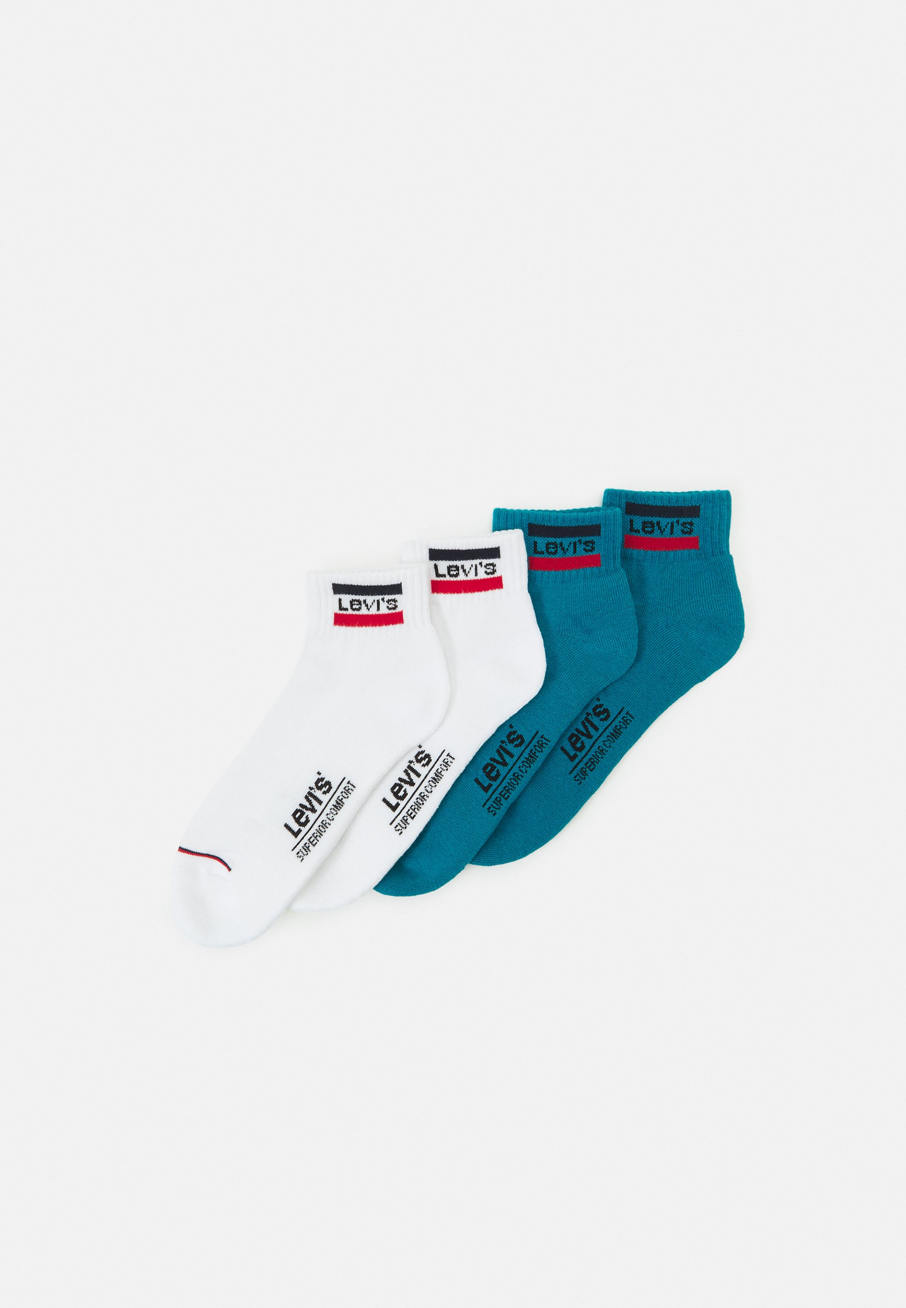 Levi's® LEVIS MID CUT LOGO 4 PACK - Socks - ocean depths/teal