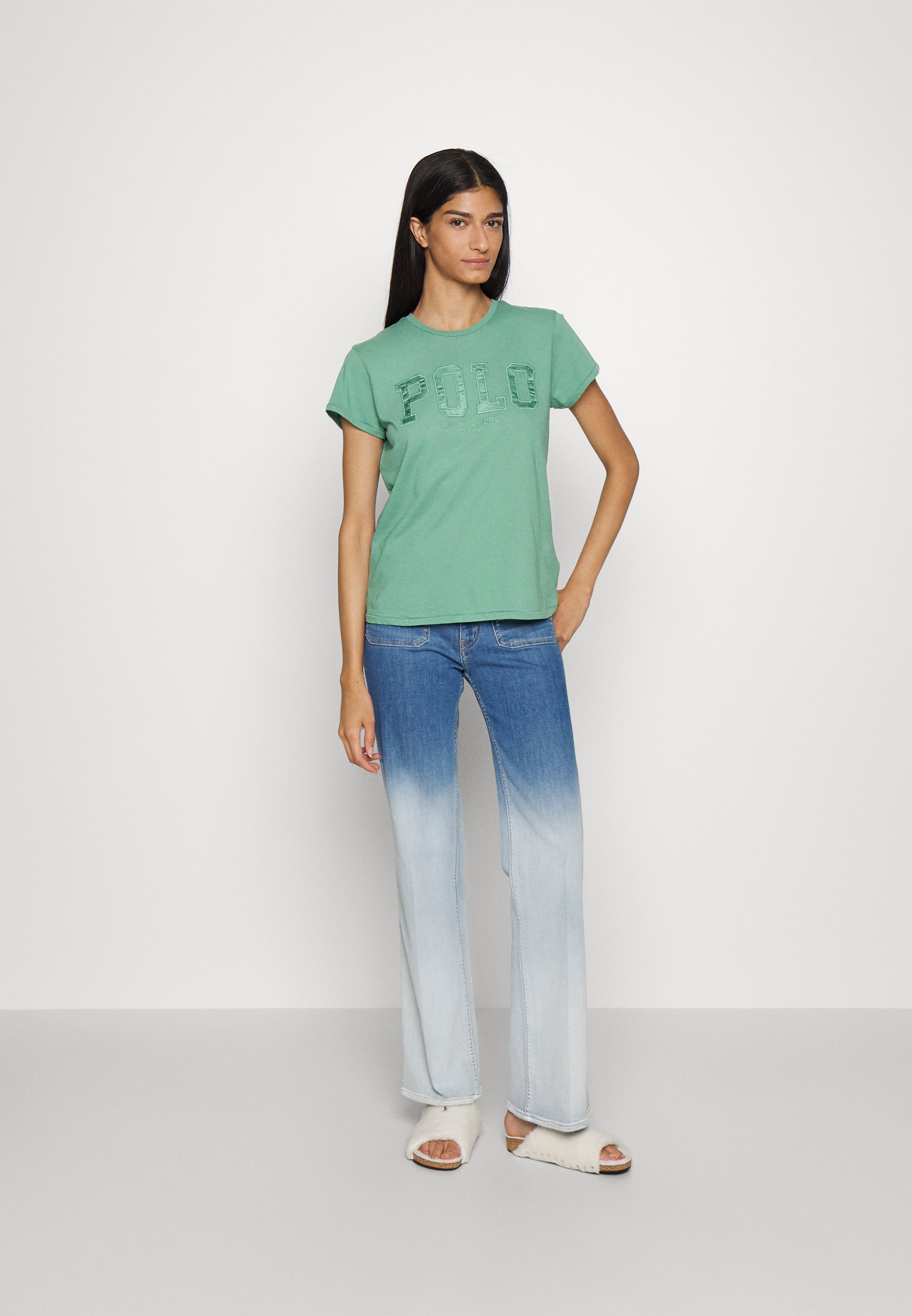Polo Ralph Lauren SHORT SLEEVE - Print T-shirt - haven green/green