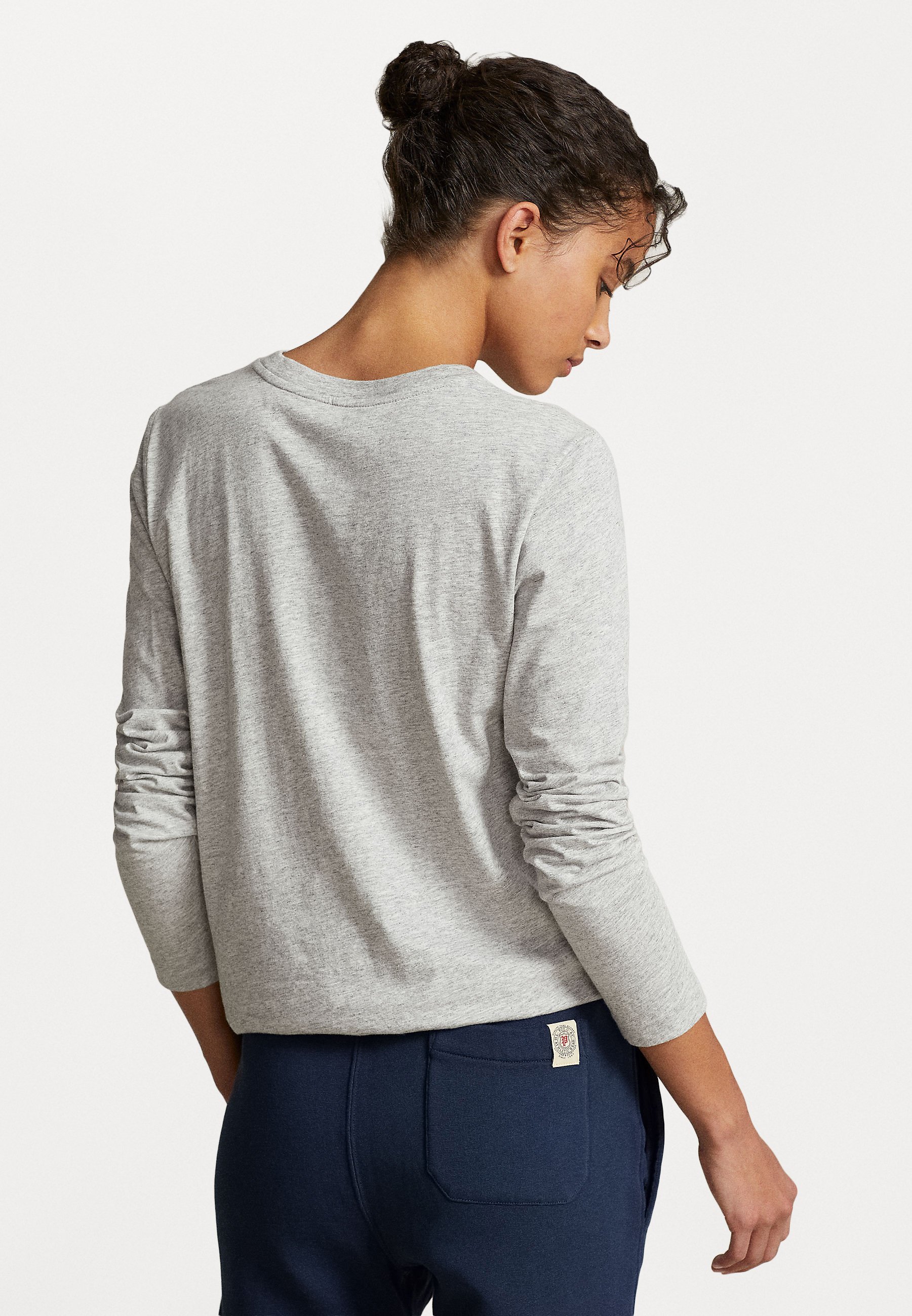 Polo Ralph Lauren LONG SLEEVE - Long sleeved top - cobblestone heather/grey