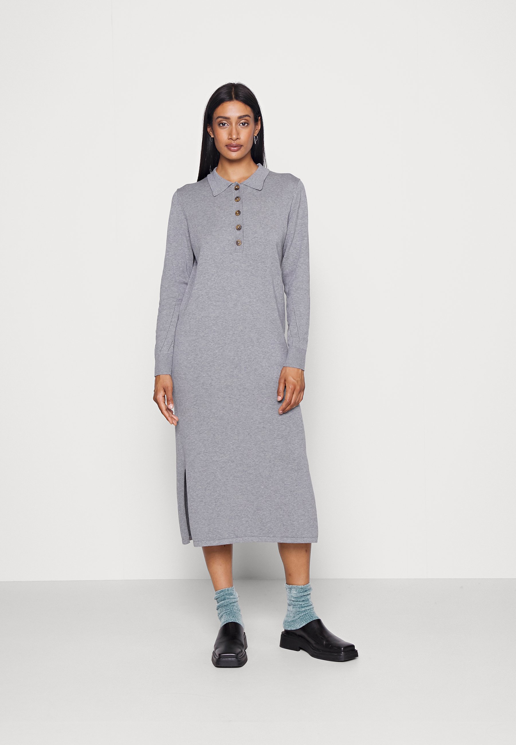 Esprit POLONECK  - Jumper dress - gunmetal