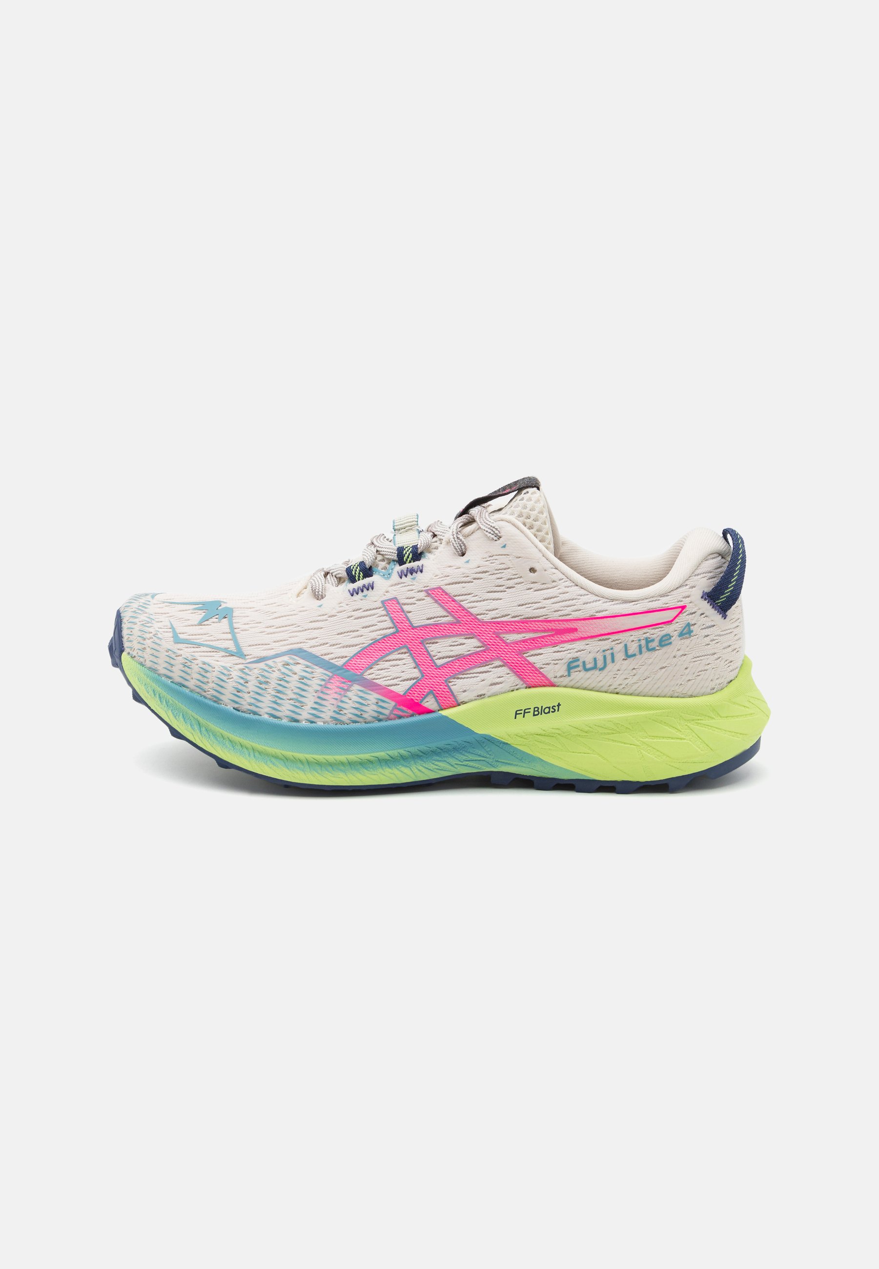 ASICS FUJI LITE 4 - Trail running shoes - birch/hot pink/beige