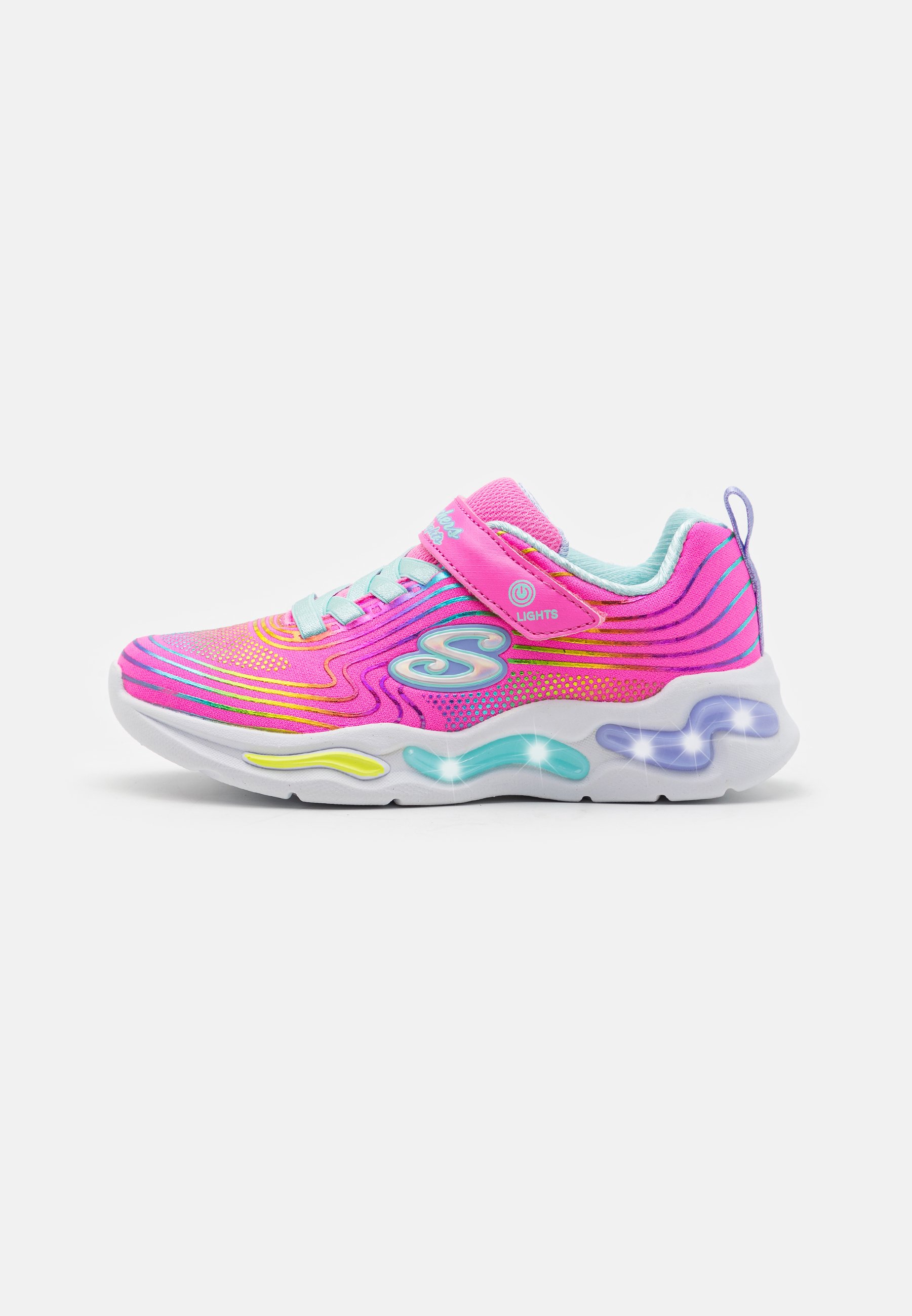 Skechers WAVY BEAMS - Trainers - pink/multi-coloured/pink
