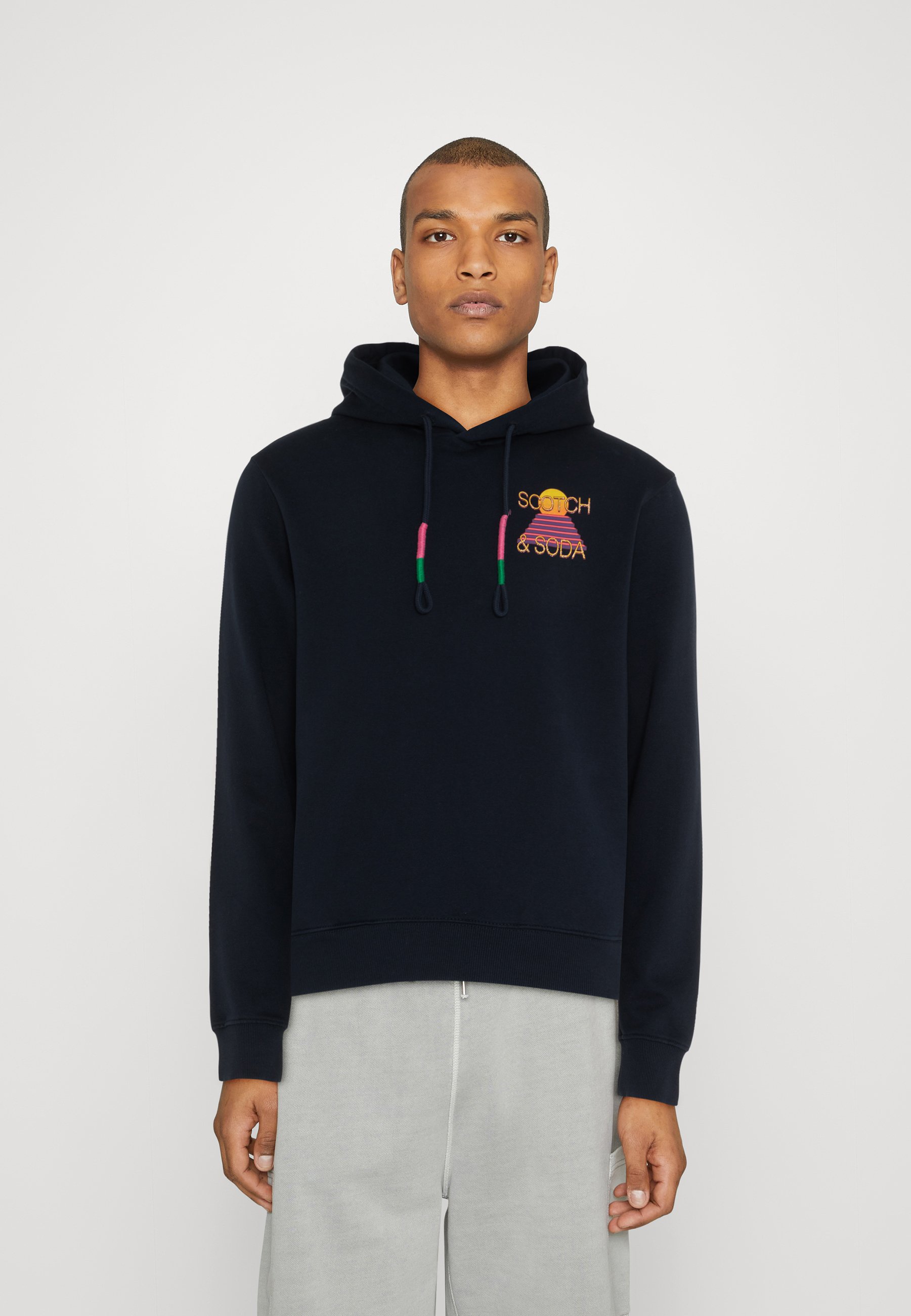 Scotch & Soda REGULAR FIT ARTWORK HOODIE - Sweatshirt - night/dark blue