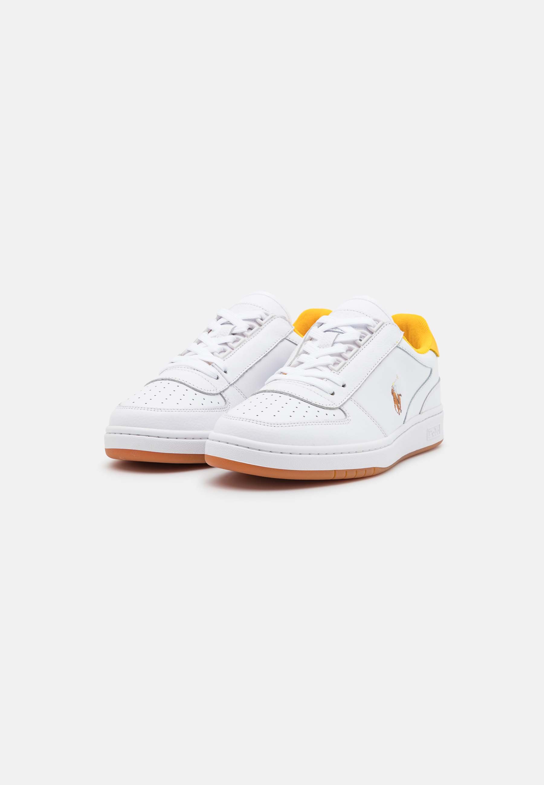 Polo Ralph Lauren LACE UNISEX - Trainers - white/yellow/white