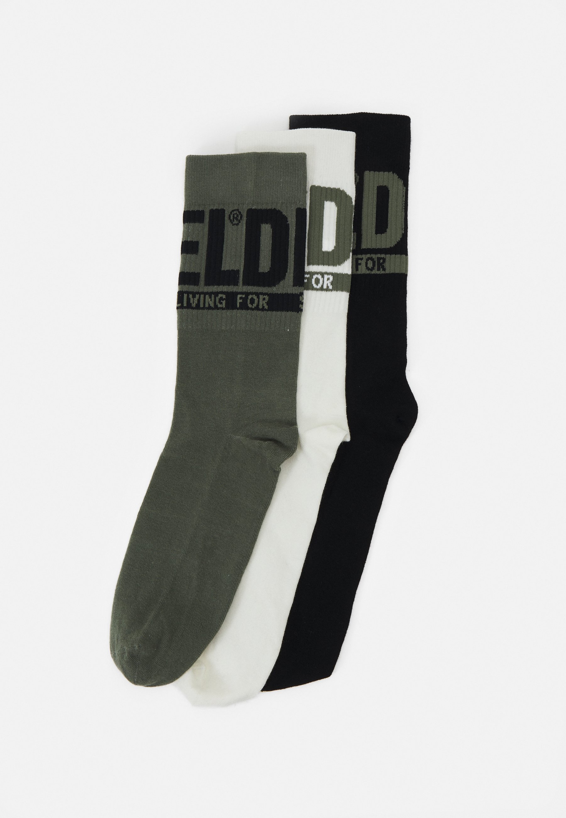 Diesel SKM-RAY-THREEPACK 3 PACK - Socks - khaki