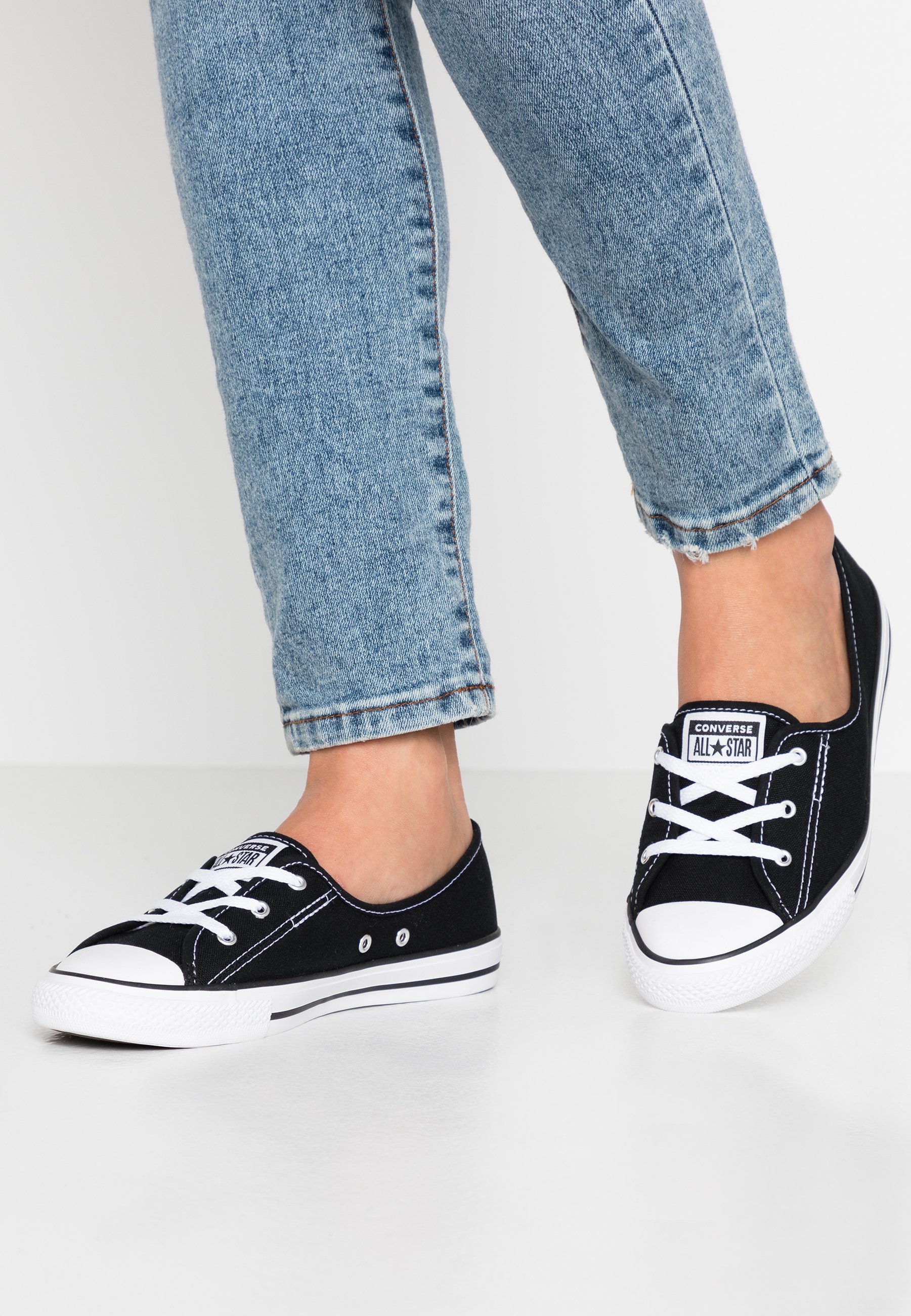Converse CHUCK TAYLOR ALL STAR BALLET LACE - Slip-ons - black/white/black