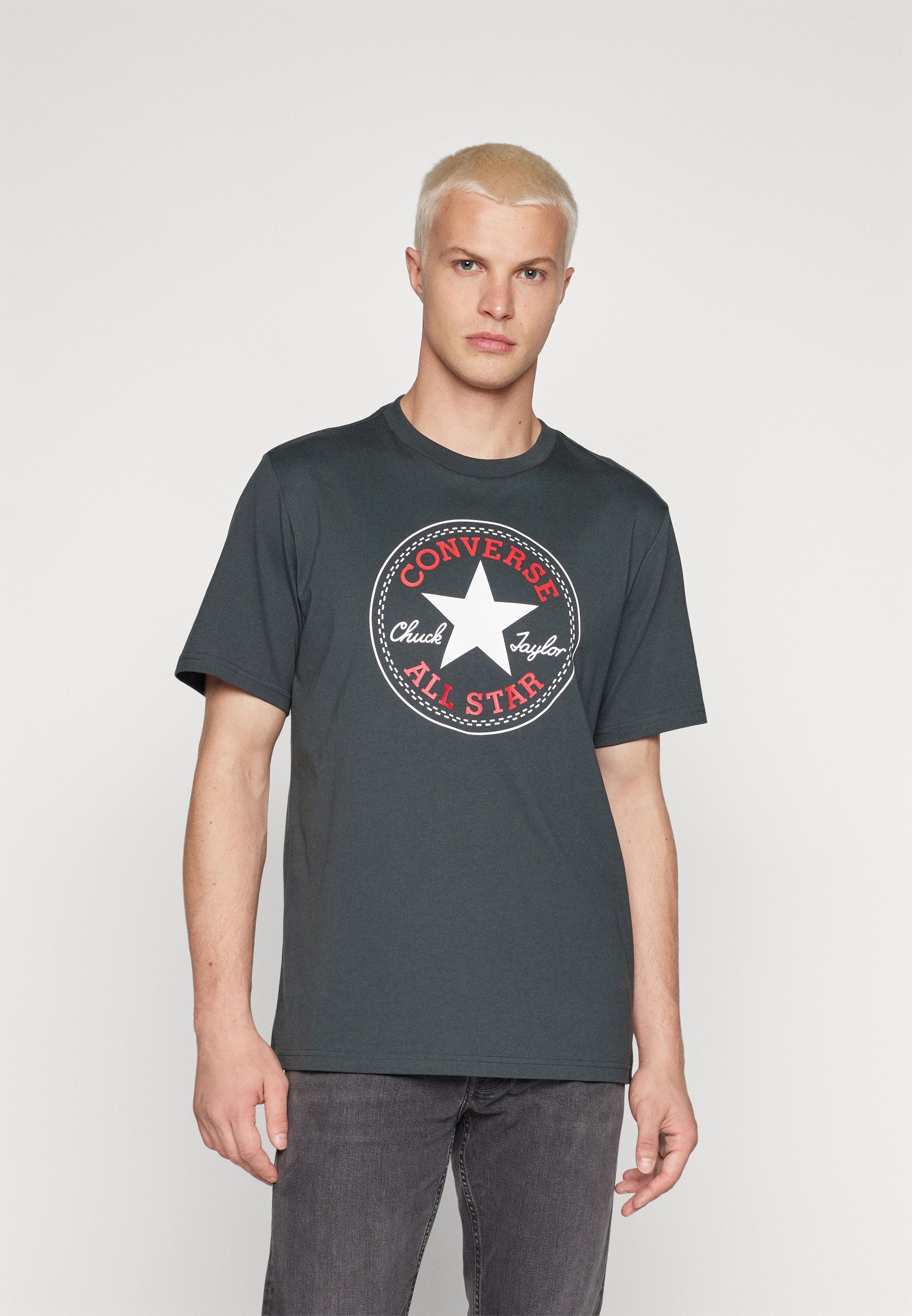 Converse CHUCK PATCH TEE UNISEX - Print T-shirt - secret pines/dark green