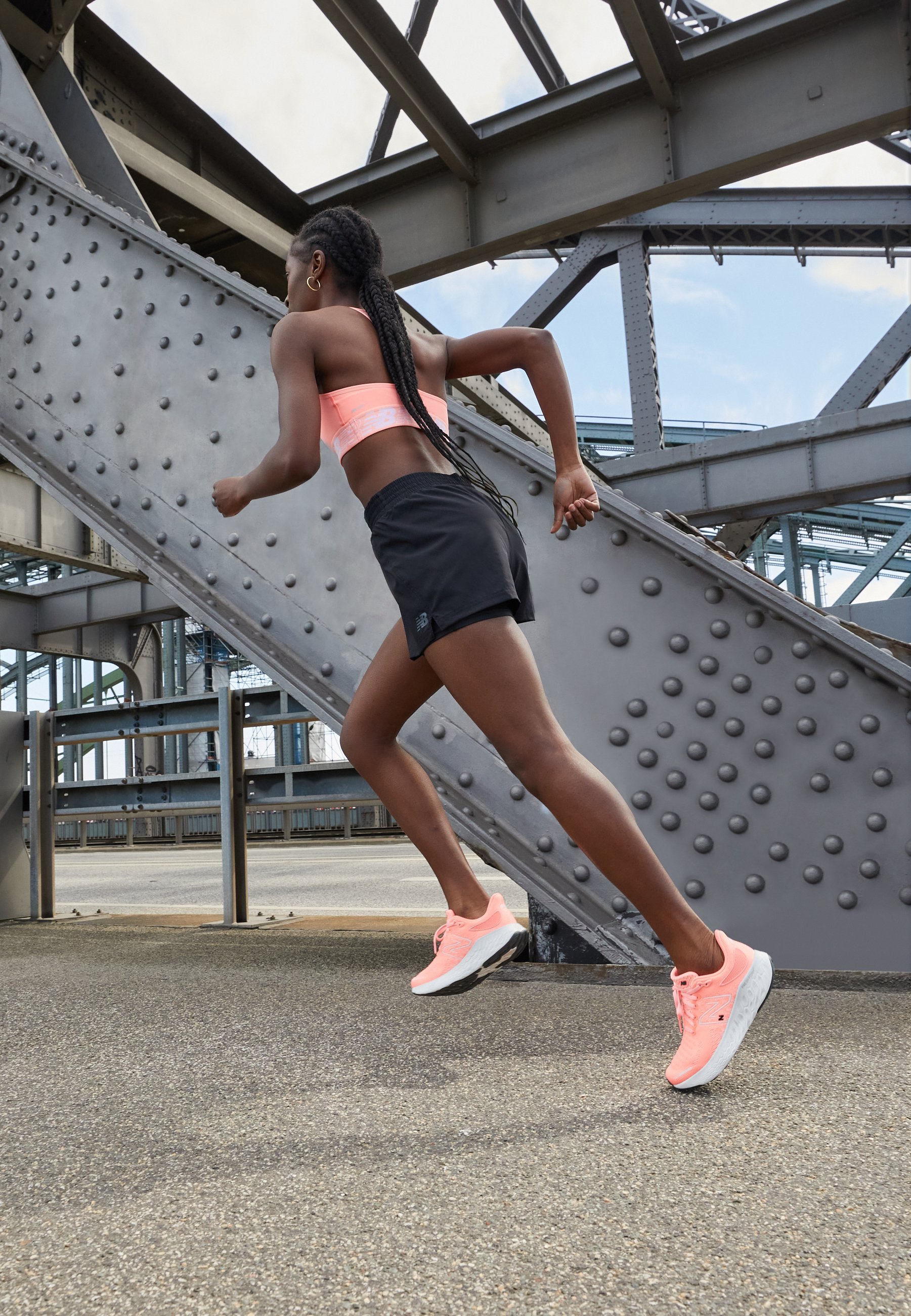 NB FRESH FOAM X 1080 - Neutral running shoes - grapefruit/red