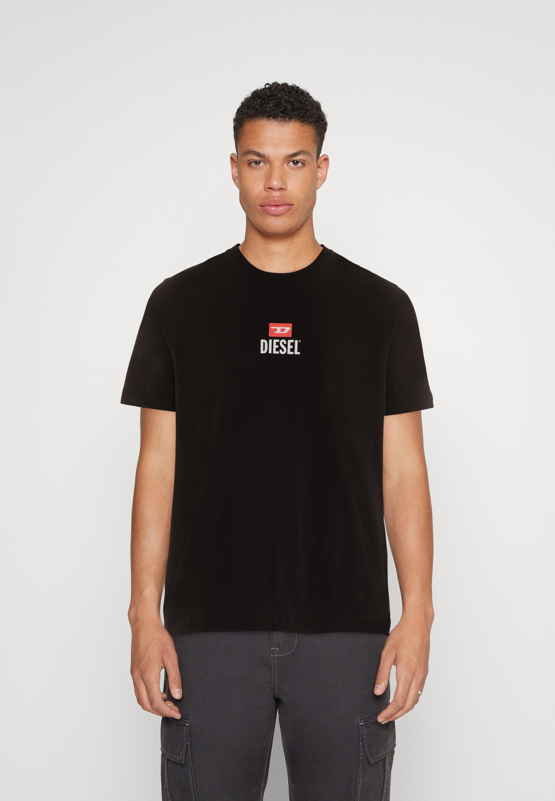 Diesel T-JUST SMALL NEW D LOGO - Print T-shirt - black