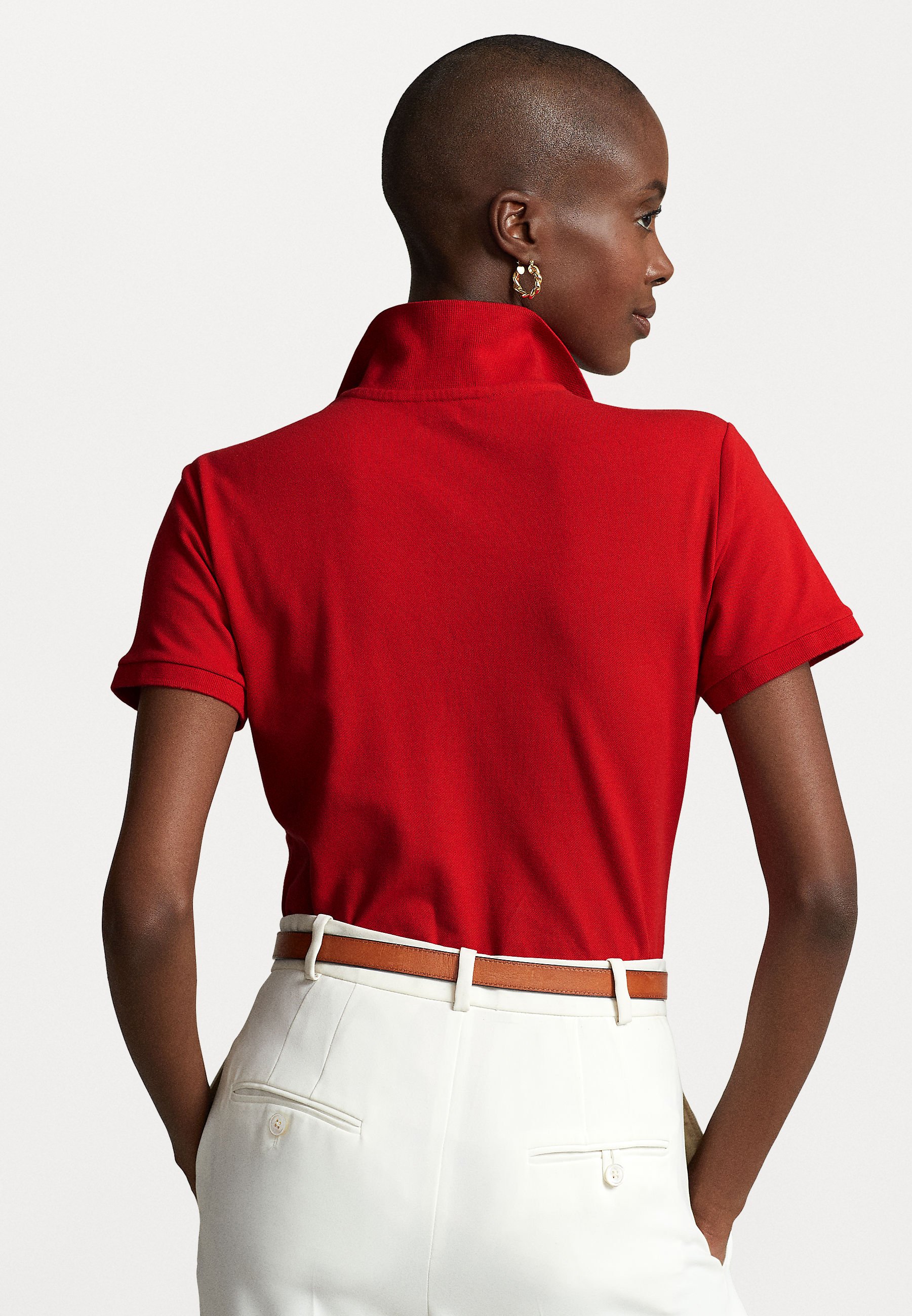 Polo Ralph Lauren JULIE SLIM SHORT SLEEVE - Polo shirt - red