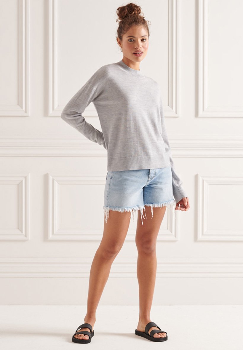 Superdry Jumper - mid marl/light grey