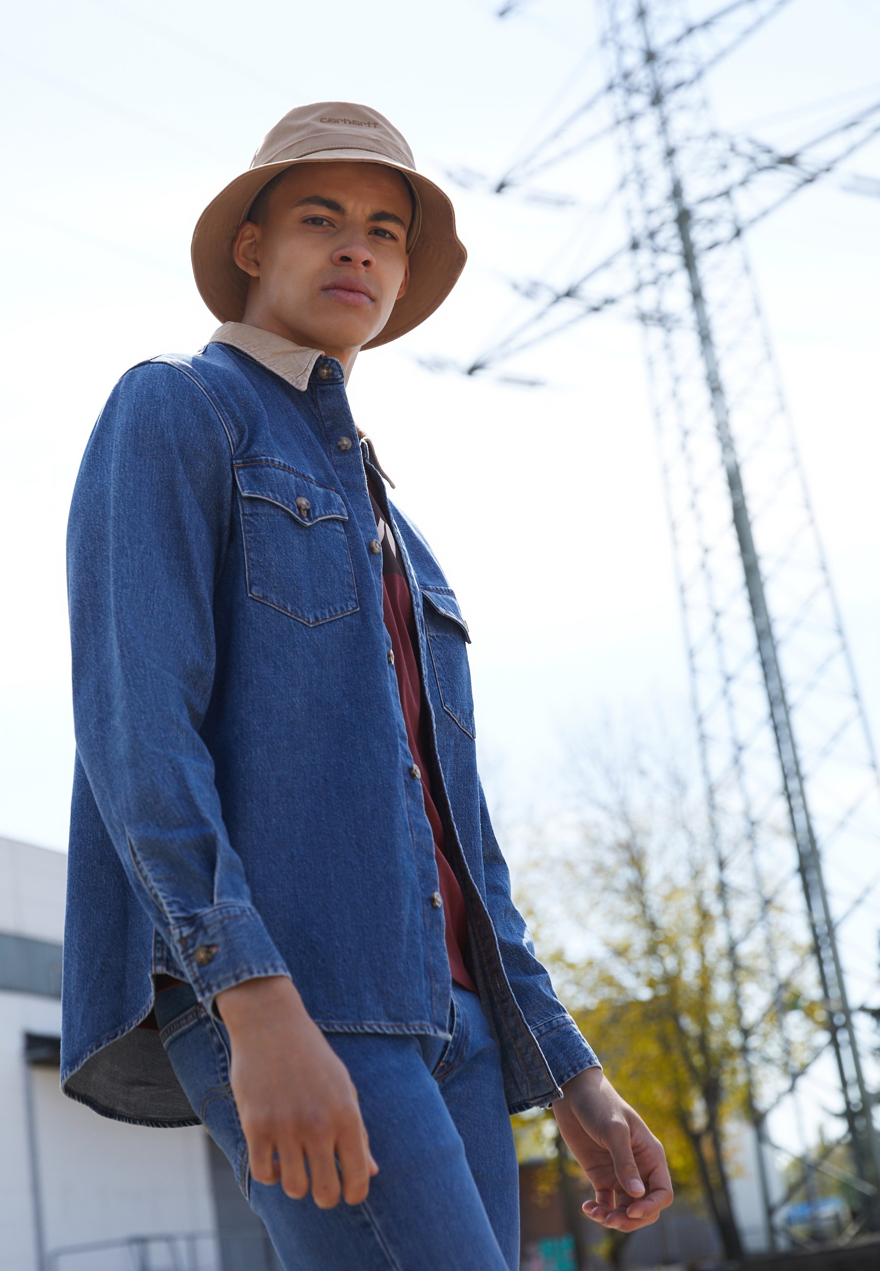 Levi's® RELAXED FIT WESTERN - Shirt - blue stonewash/blue