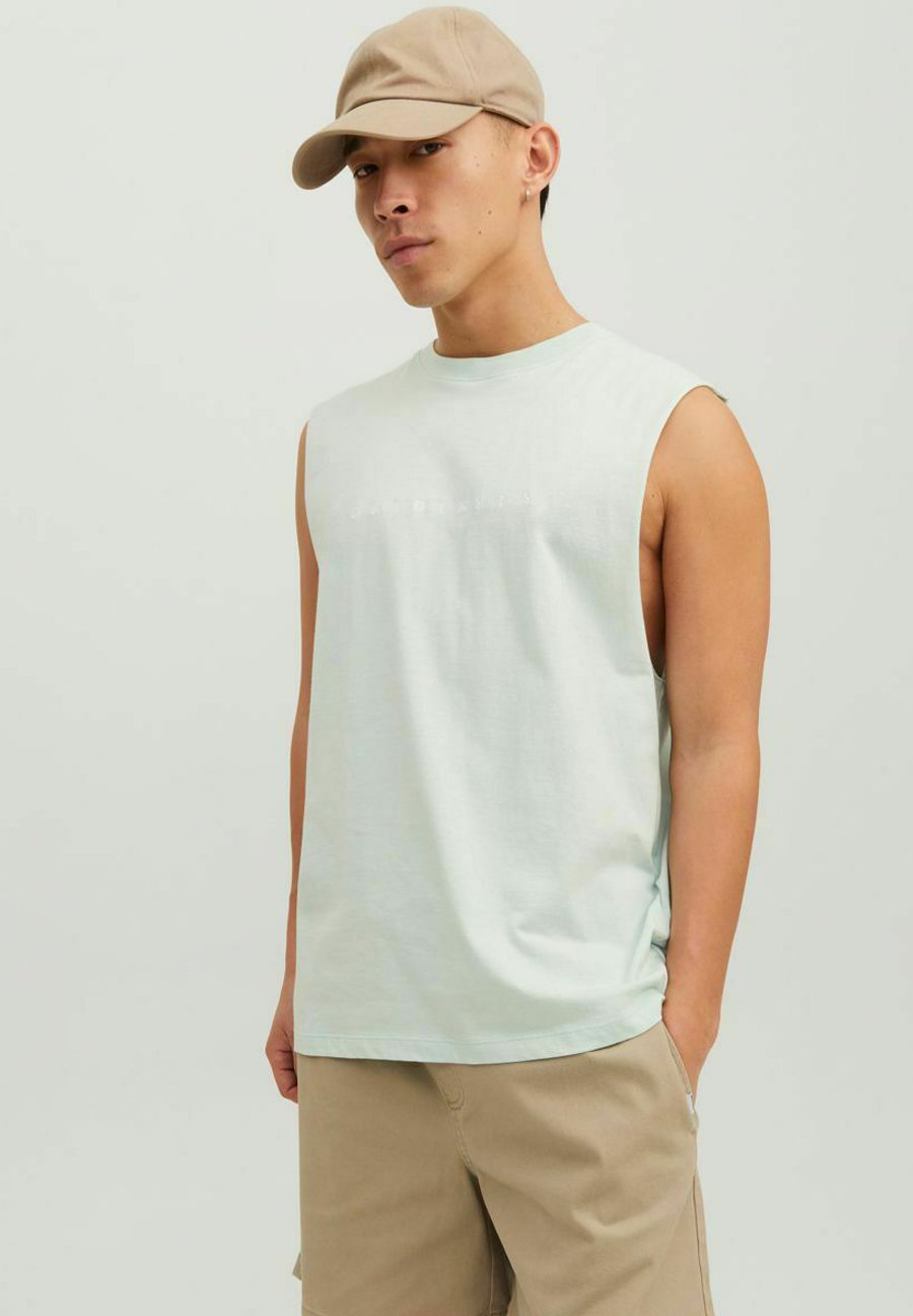 Jack &Jones GESTICKTES LOGO - Top - pale blue/light blue