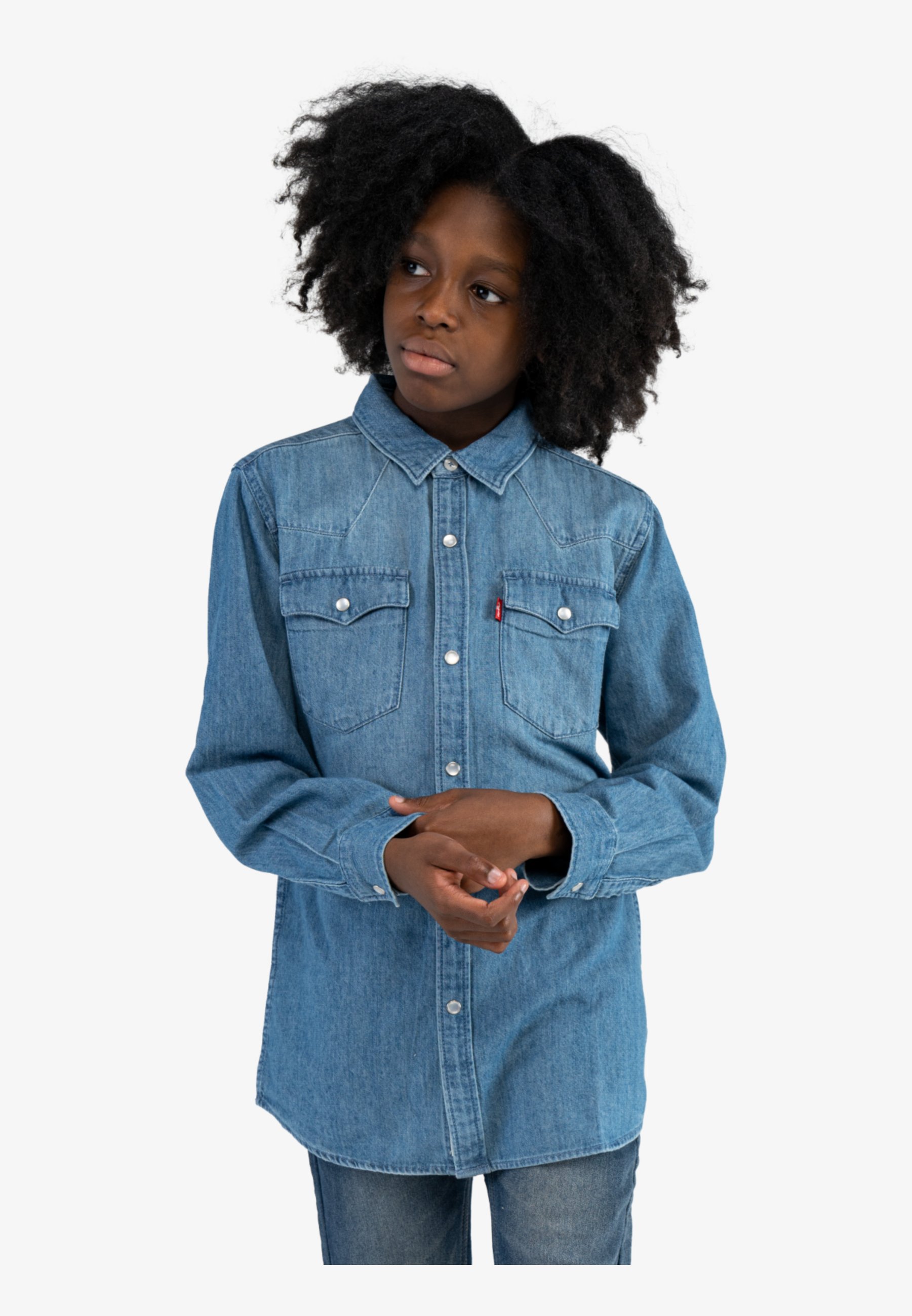Levi's® BARSTOW WESTERN SHIRT - Shirt - light blue denim/light-blue denim