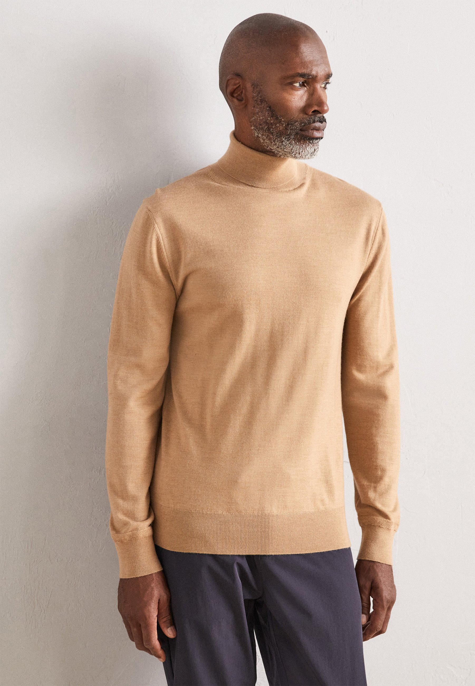 Scotch & Soda REGULAR FIT TURTLENECK  - Jumper - camel/camel