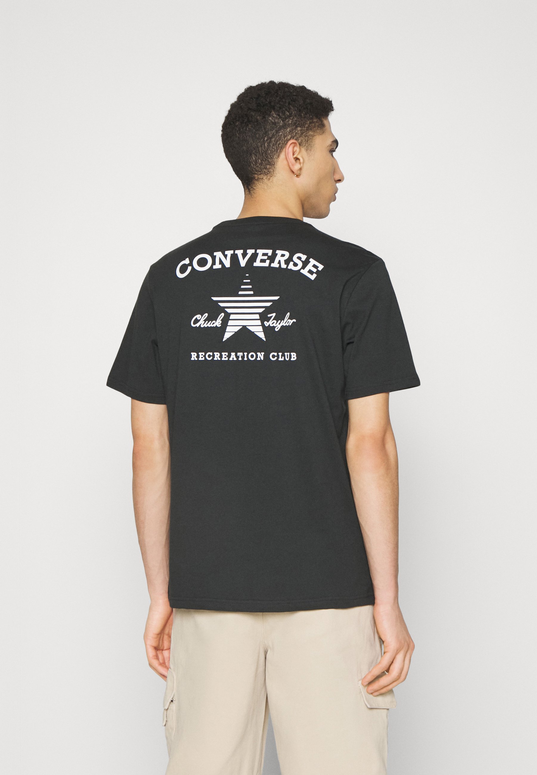 Converse CONVERSE GO-TO DOUBLE SIDED REC CLUB T-SHIRT - Basic T-shirt - converse black/black