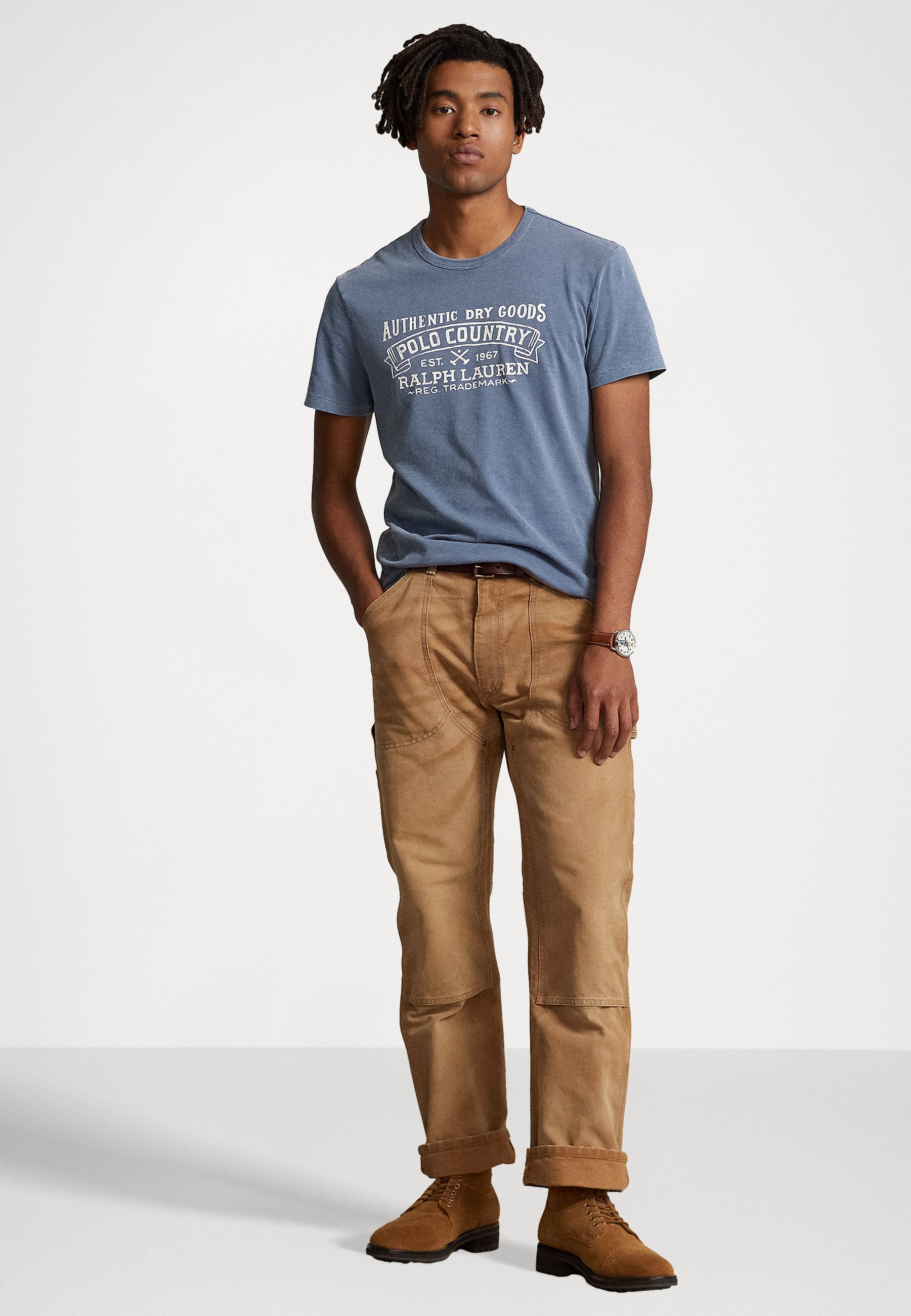 Polo Ralph Lauren CUSTOM-SLIM-FIT T-SHIRT POLO COUNTRY - Print T-shirt - old royal/royal blue