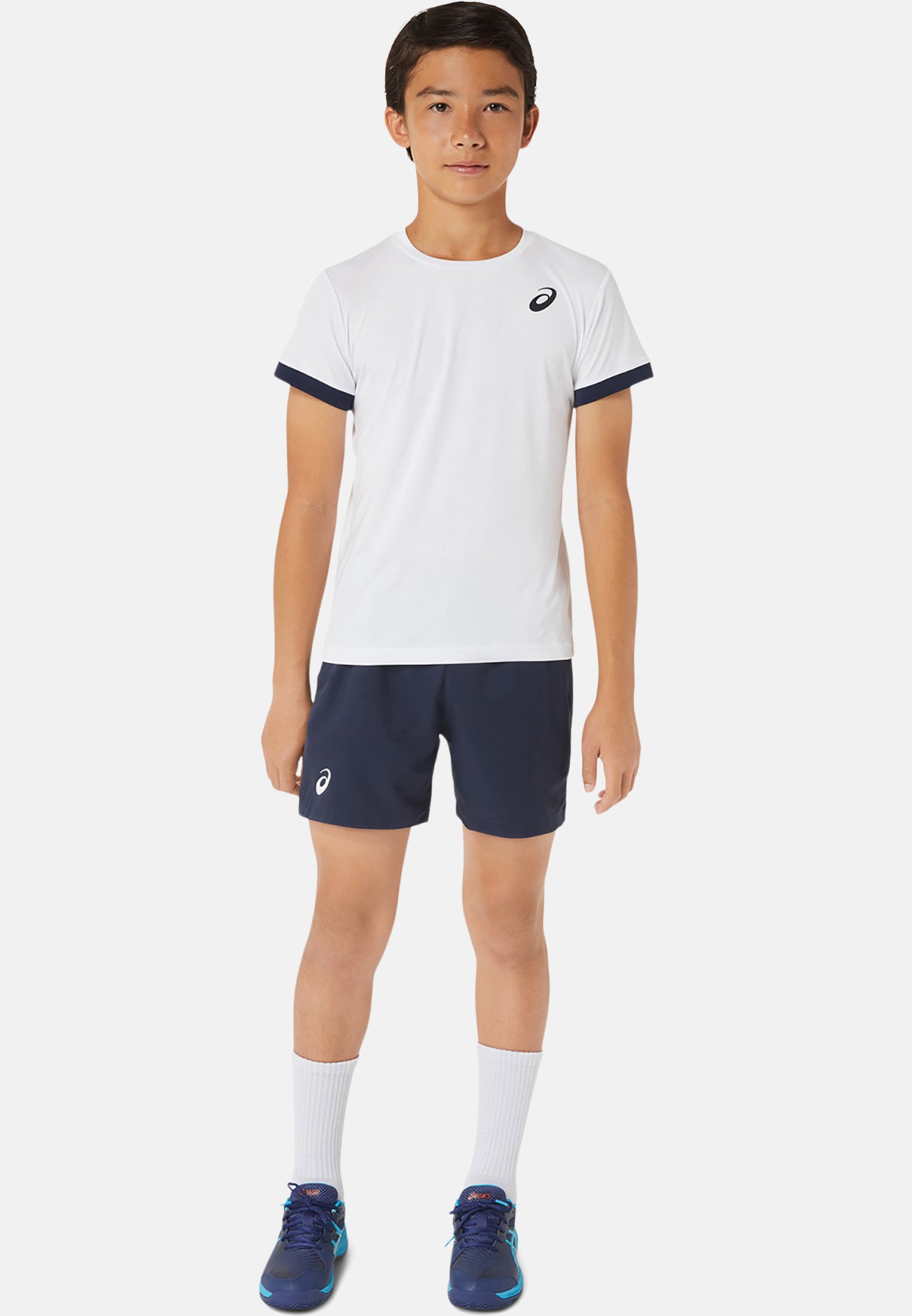 ASICS TENNIS SS - Sports T-shirt - brilliant white/midnight/white
