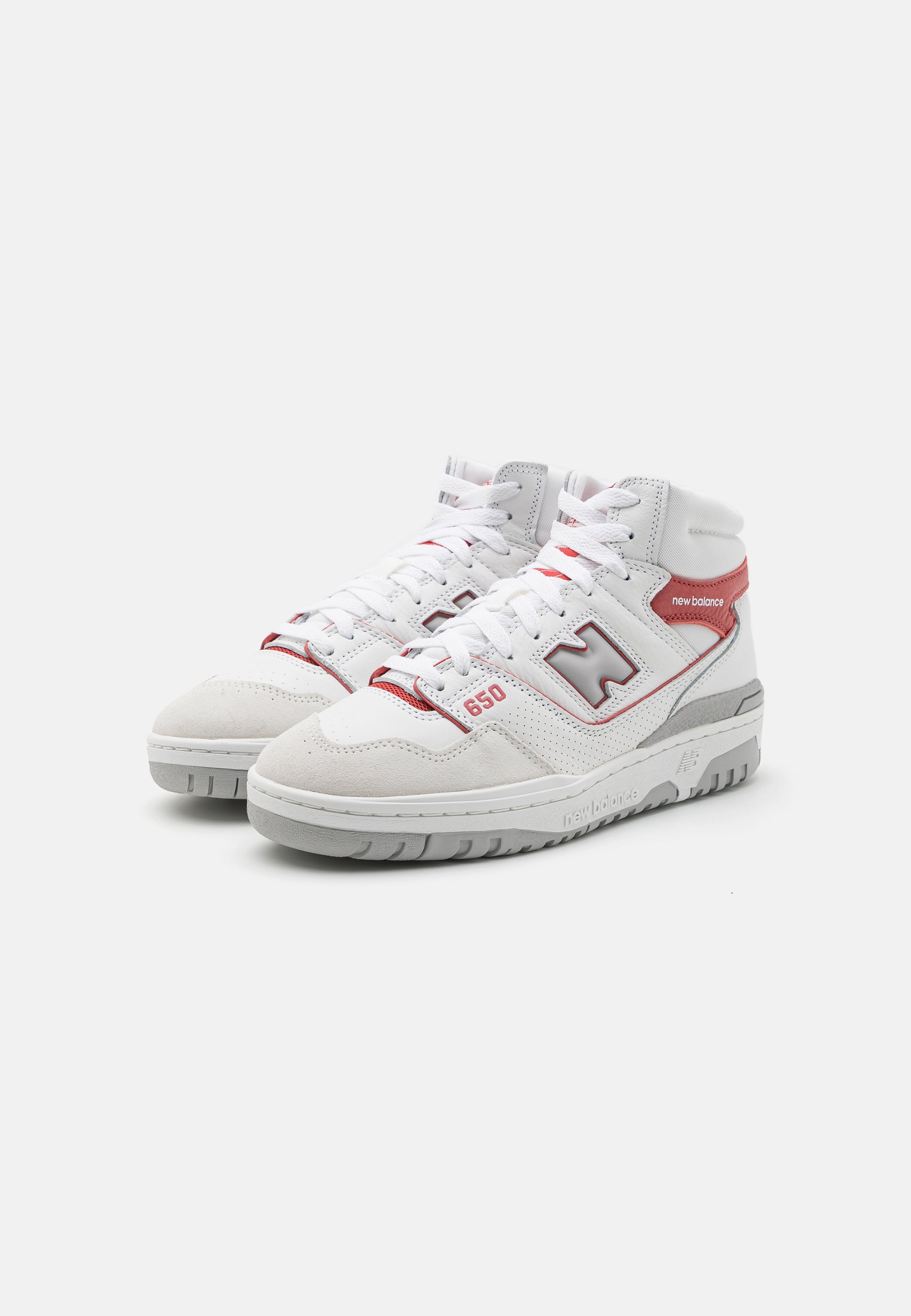 NB 650 UNISEX - High-top trainers - white/red/white