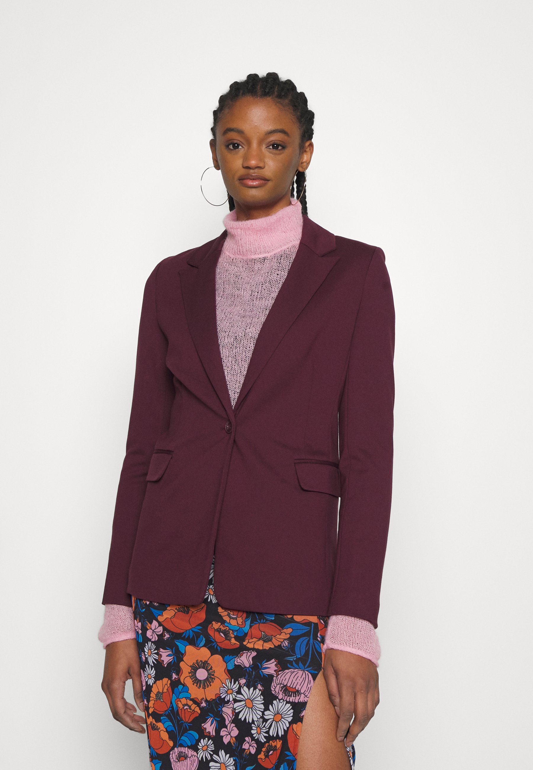 ONLY ONLPINKO VIKA FITTED - Blazer - winetasting/bordeaux
