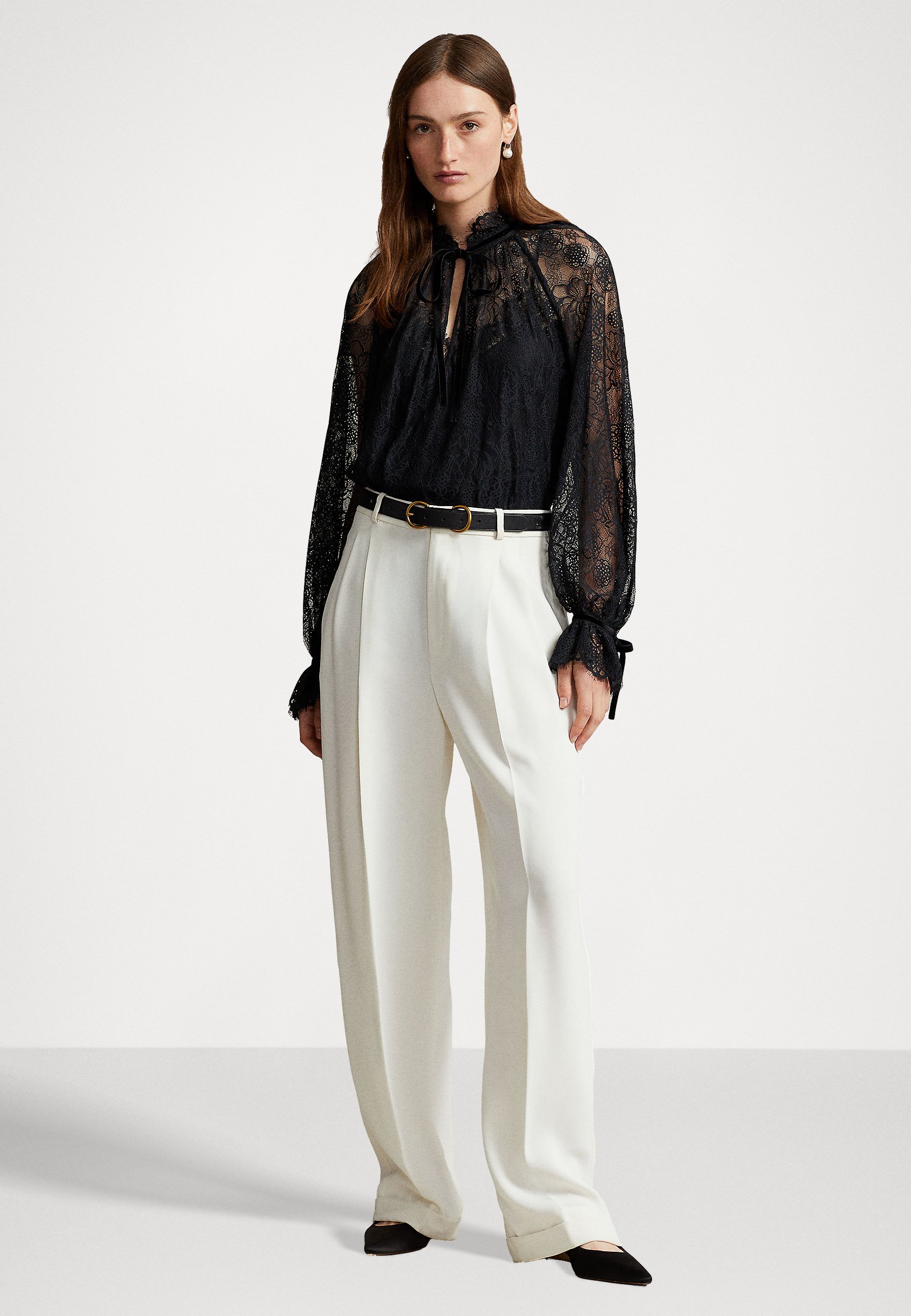 Polo Ralph Lauren LONG SLEEVE BLOUSE - Blouse - black