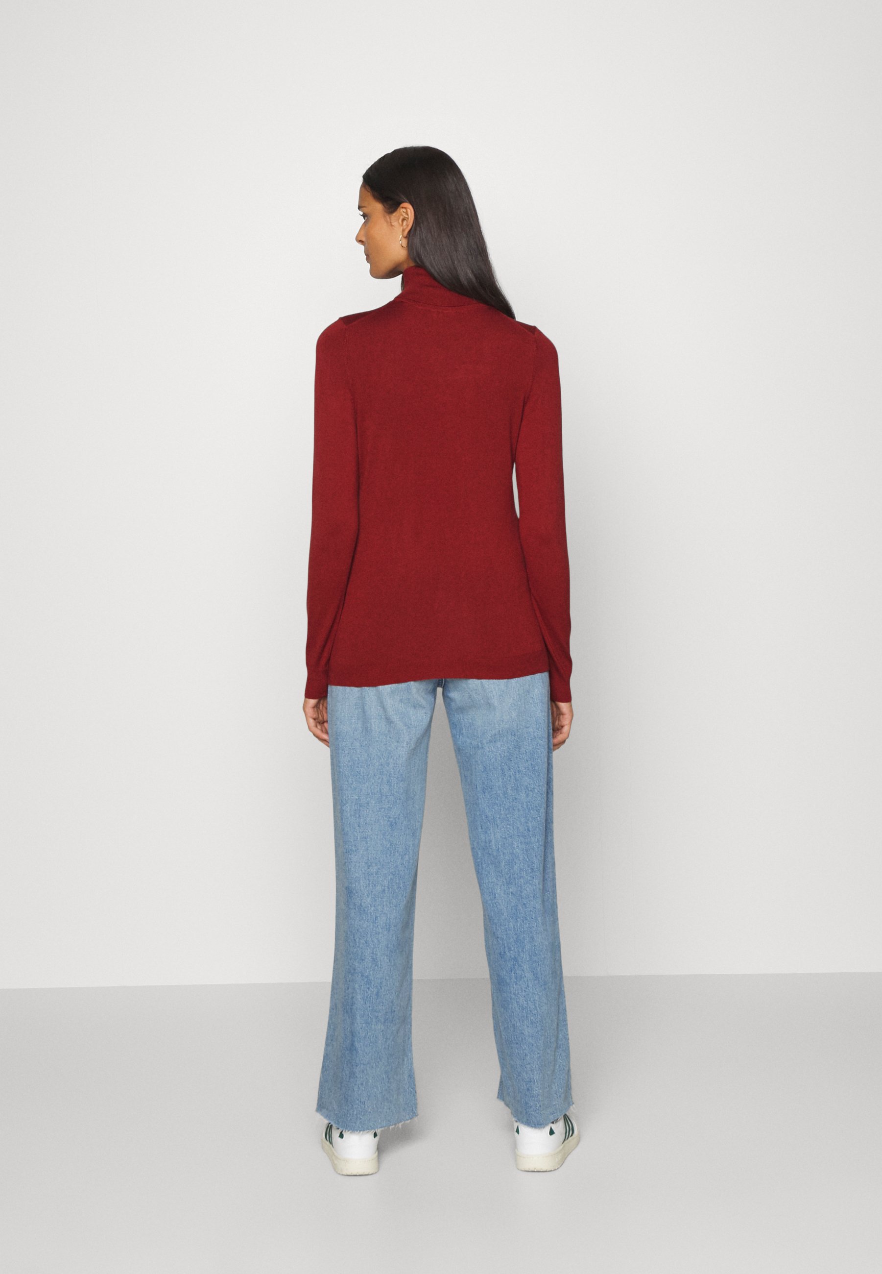 Esprit ROLLNECK  - Long sleeved top - terracotta/red