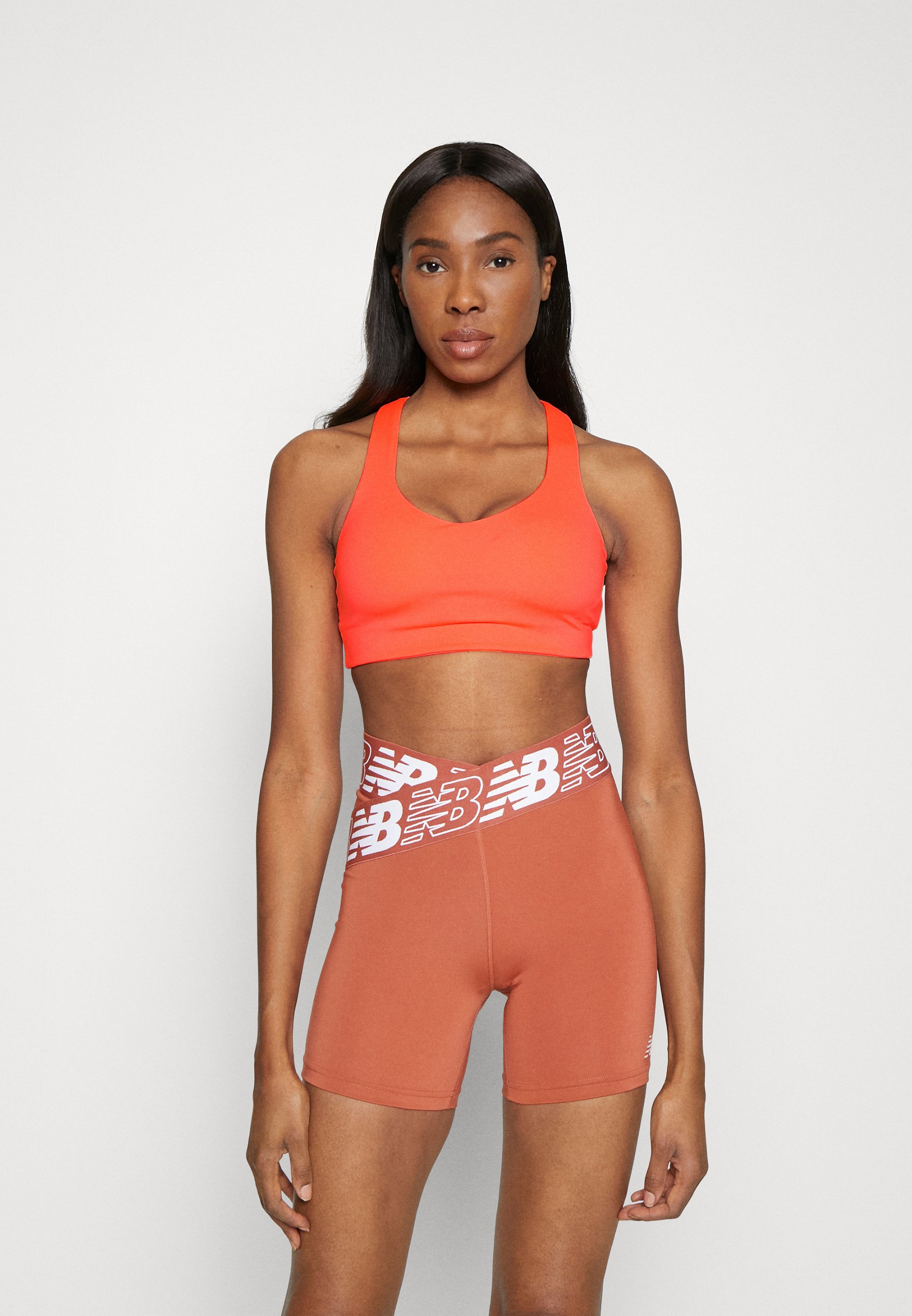 NB POWER X BRA - High support sports bra - neon dragonfly/orange