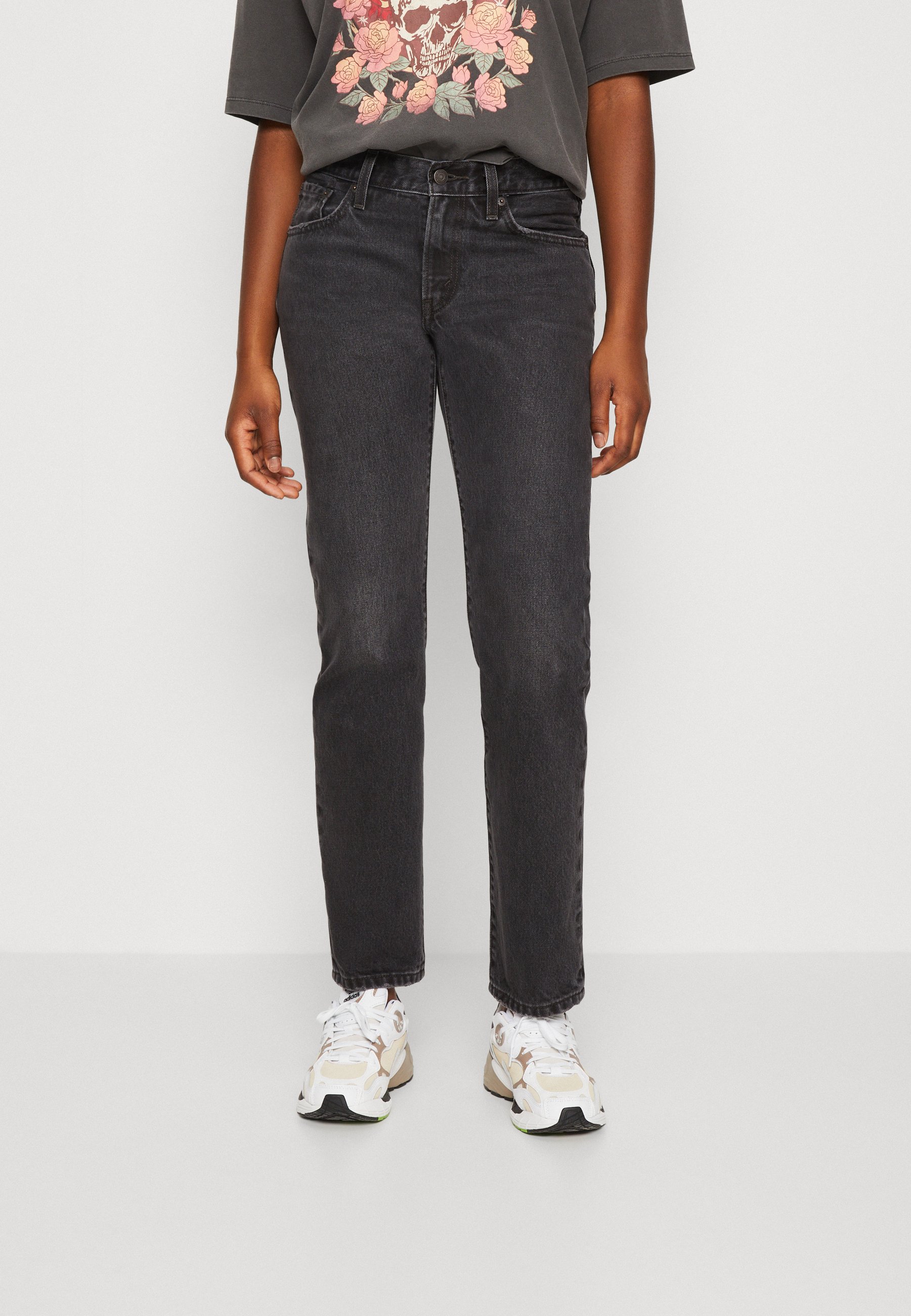 Levi's® MIDDY STRAIGHT - Straight leg jeans - no service/black denim