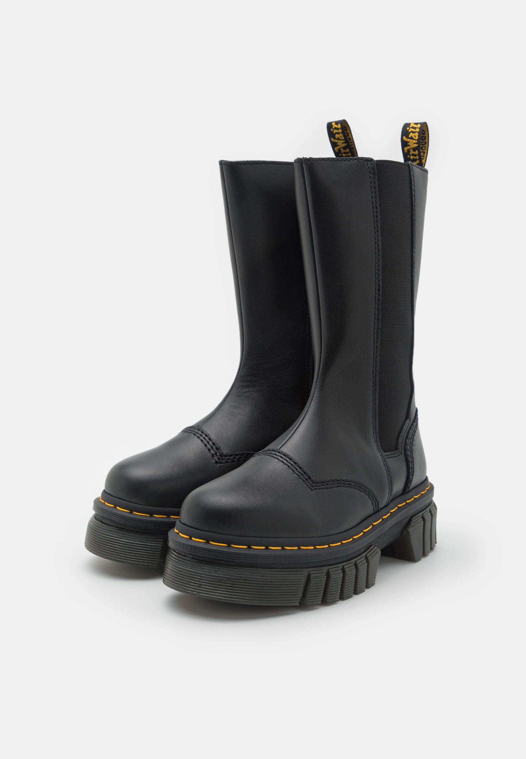 Dr. Martens AUDRICK CHELSEA TALL - Platform ankle boots - black lux/black