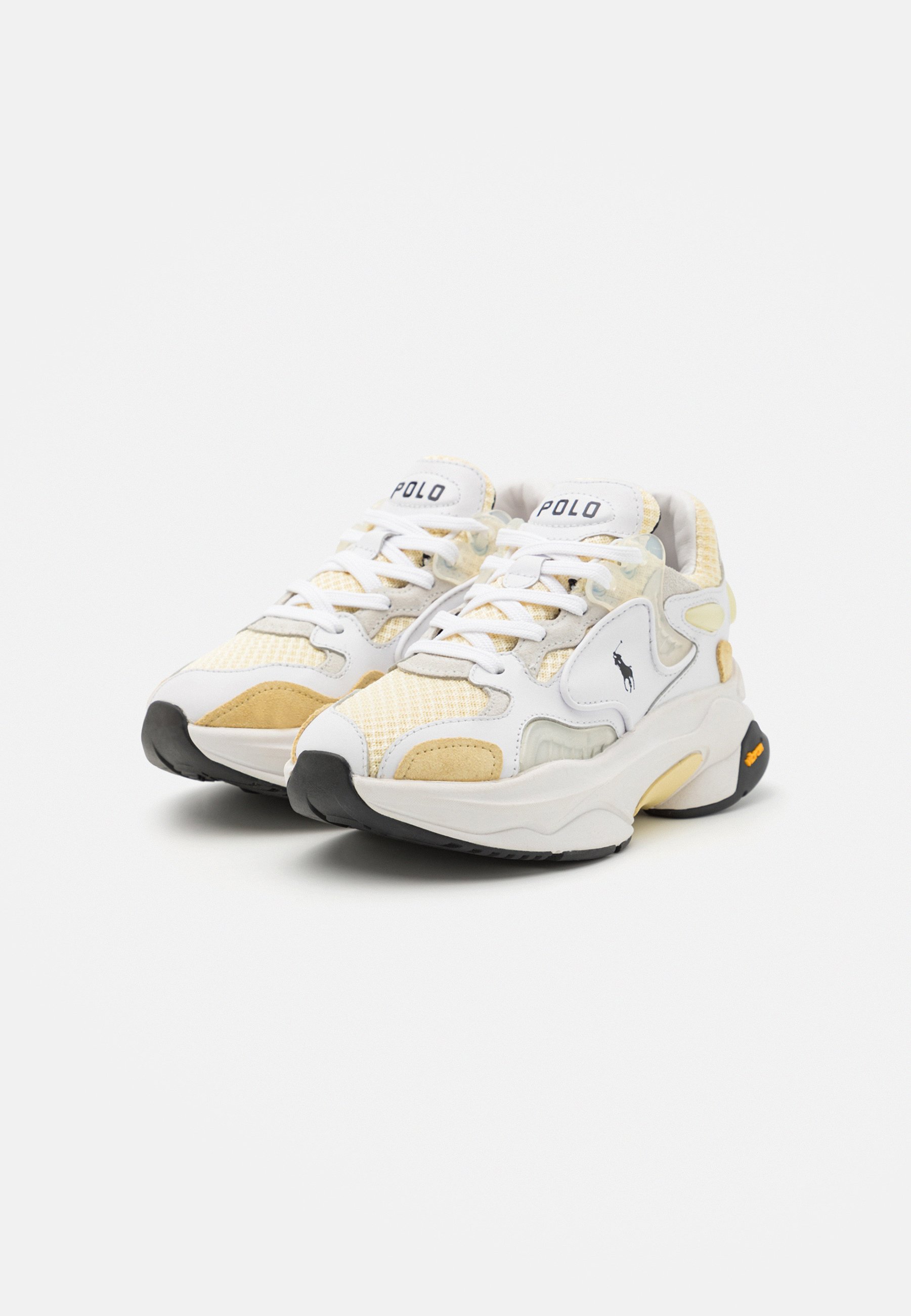 Polo Ralph Lauren LACE - Trainers - white/bird yellow/white