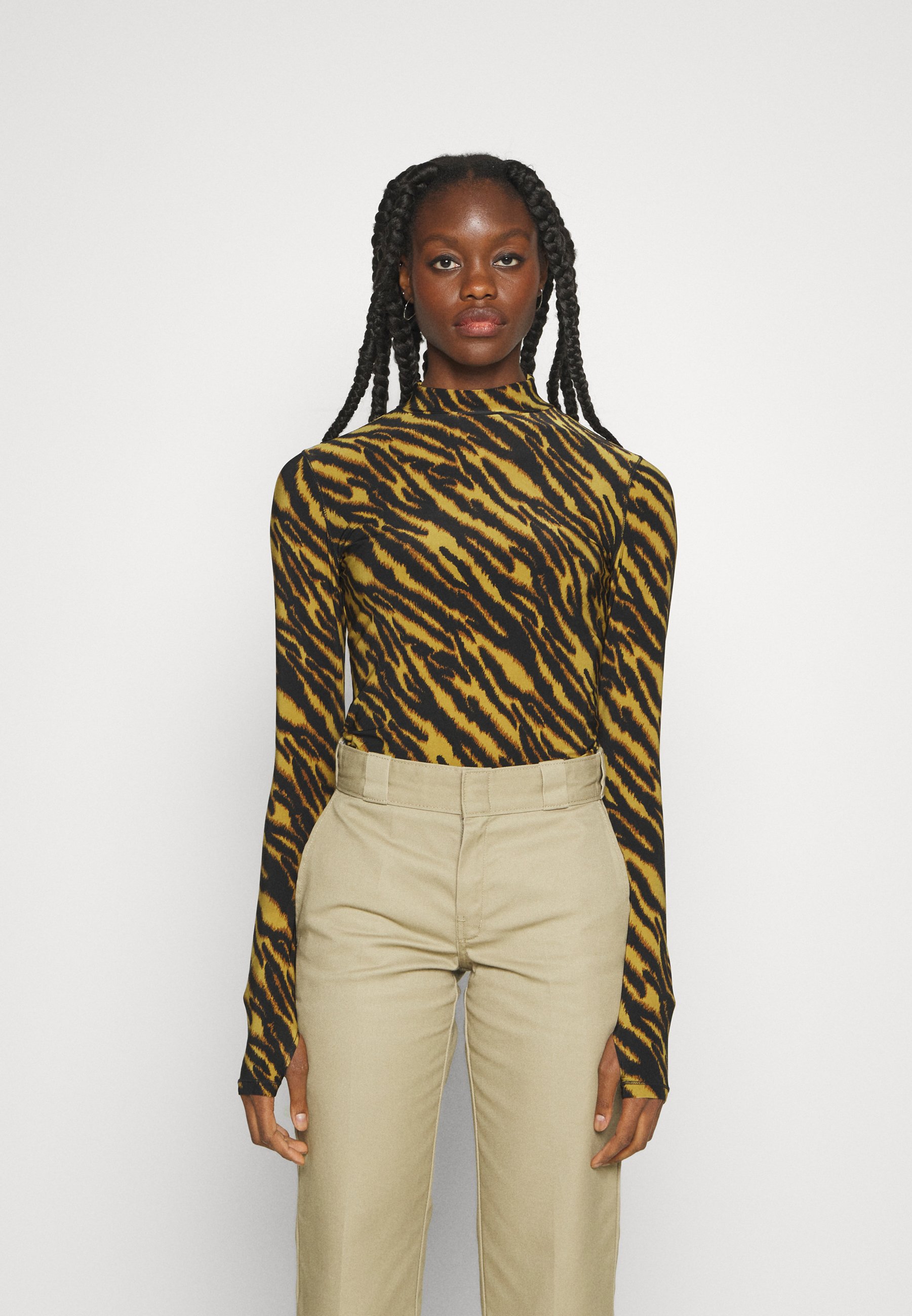 Levi's® MAMMOTH SECONDSKIN - Long sleeved top - ikat dijon/black