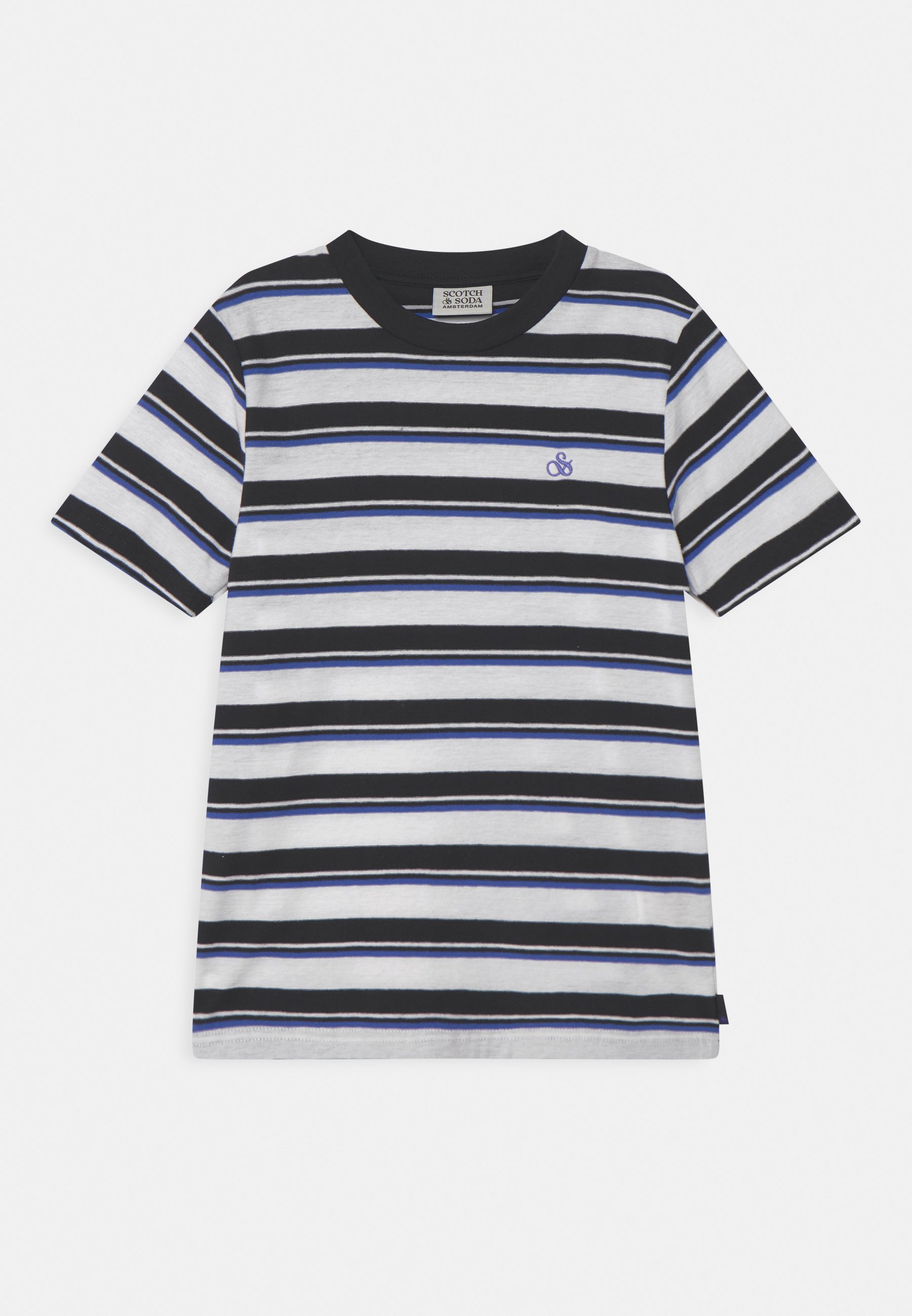 Scotch & Soda SHORT-SLEEVED YARN-DYED  - Print T-shirt - blue/blue