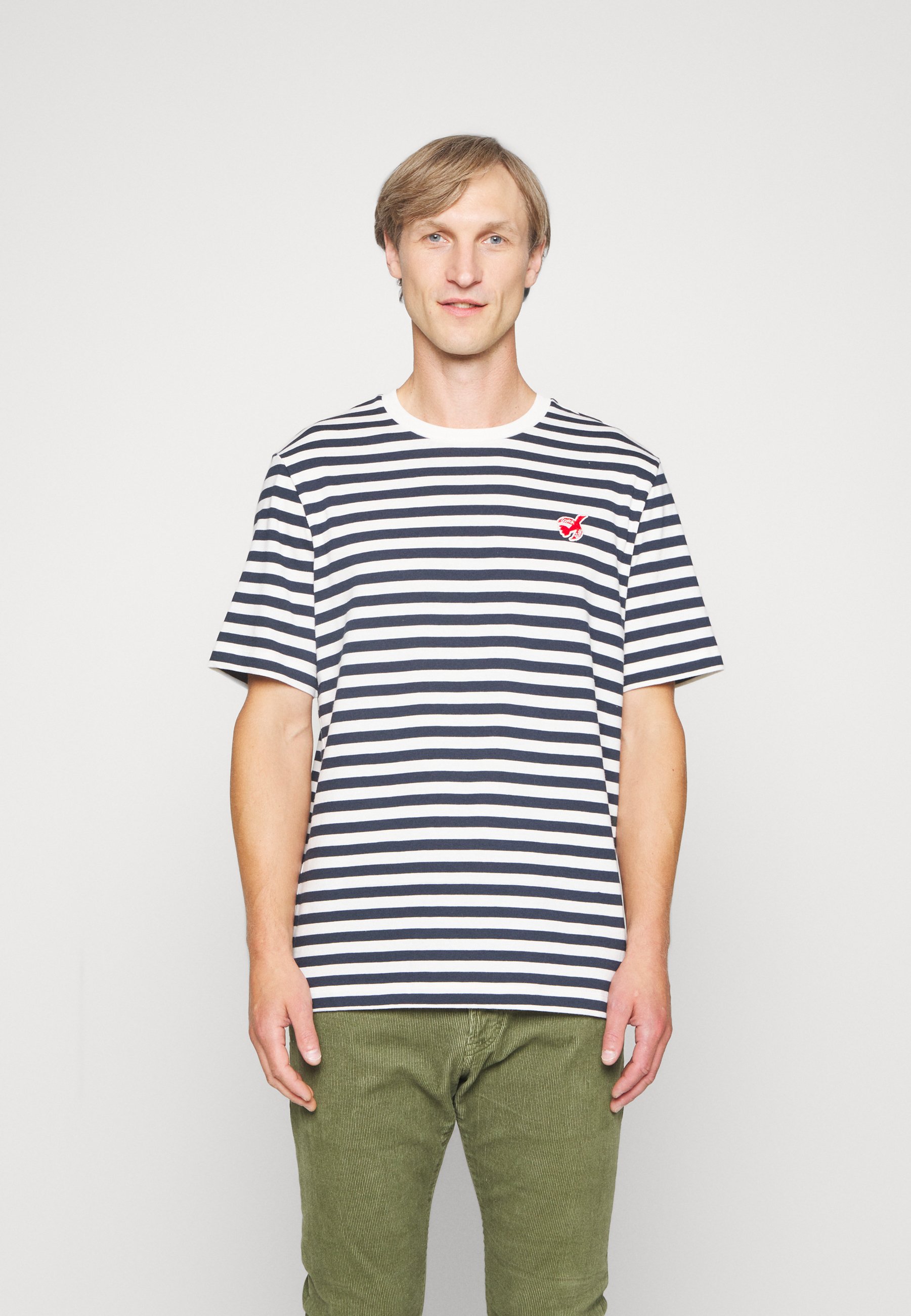 Scotch & Soda THE FREE SPIRIT PEACE BIRD STRIPED - Print T-shirt - night stripe/black