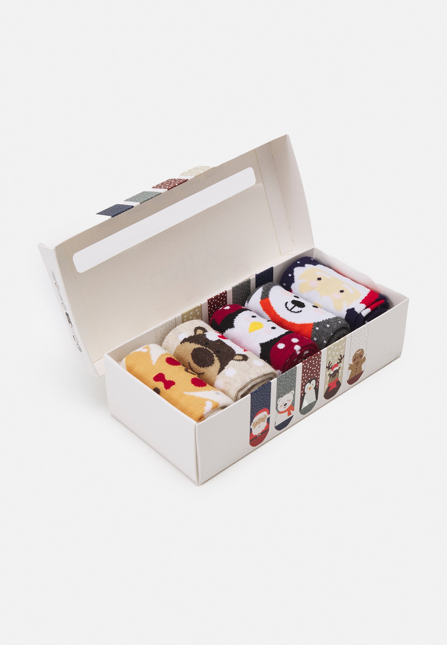 ONLY ONLCHRISTMAS IN A BOX 5 PACK - Socks - light grey melange/multi-coloured