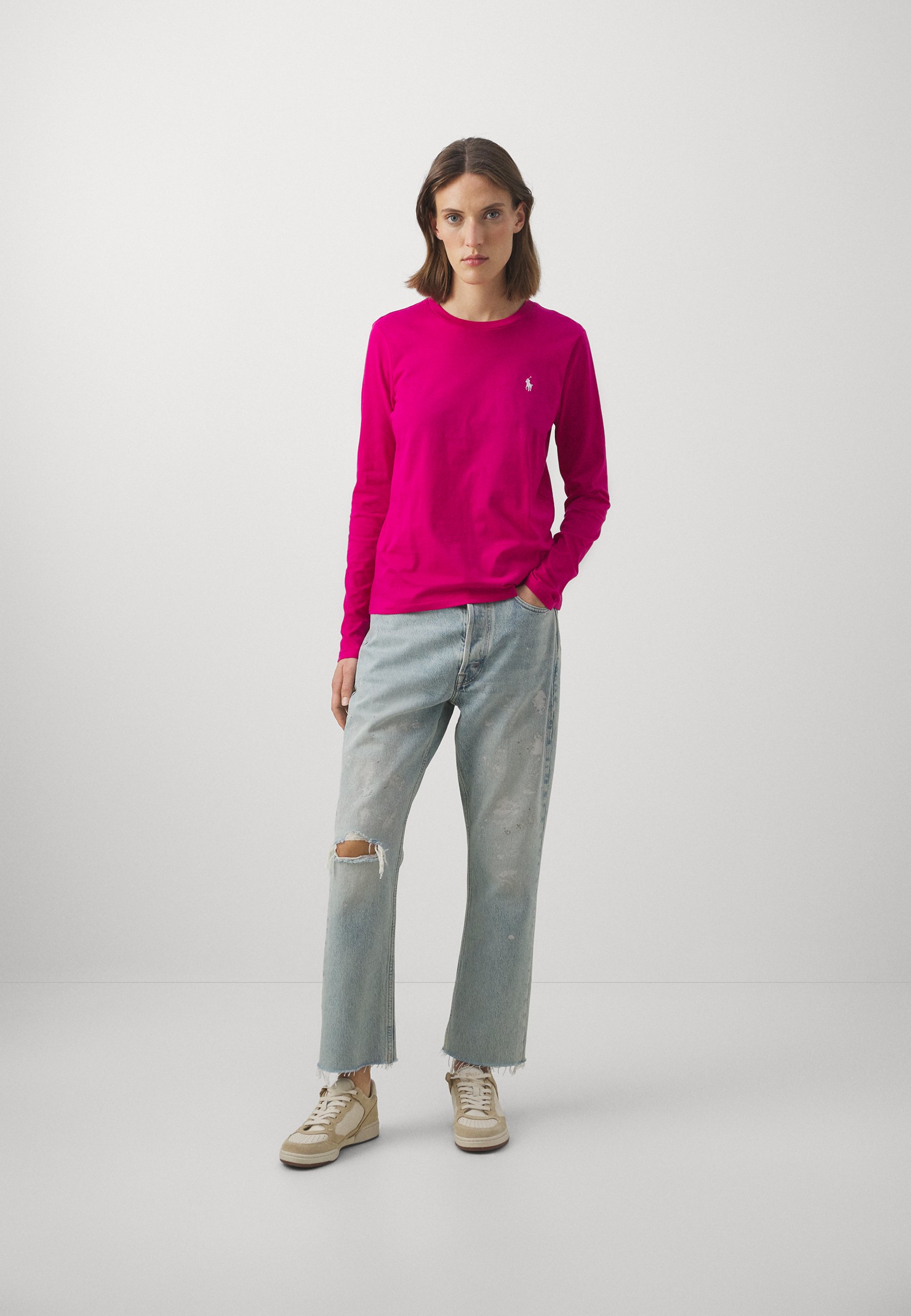 Polo Ralph Lauren LONG SLEEVE - Long sleeved top - pink sky/pink