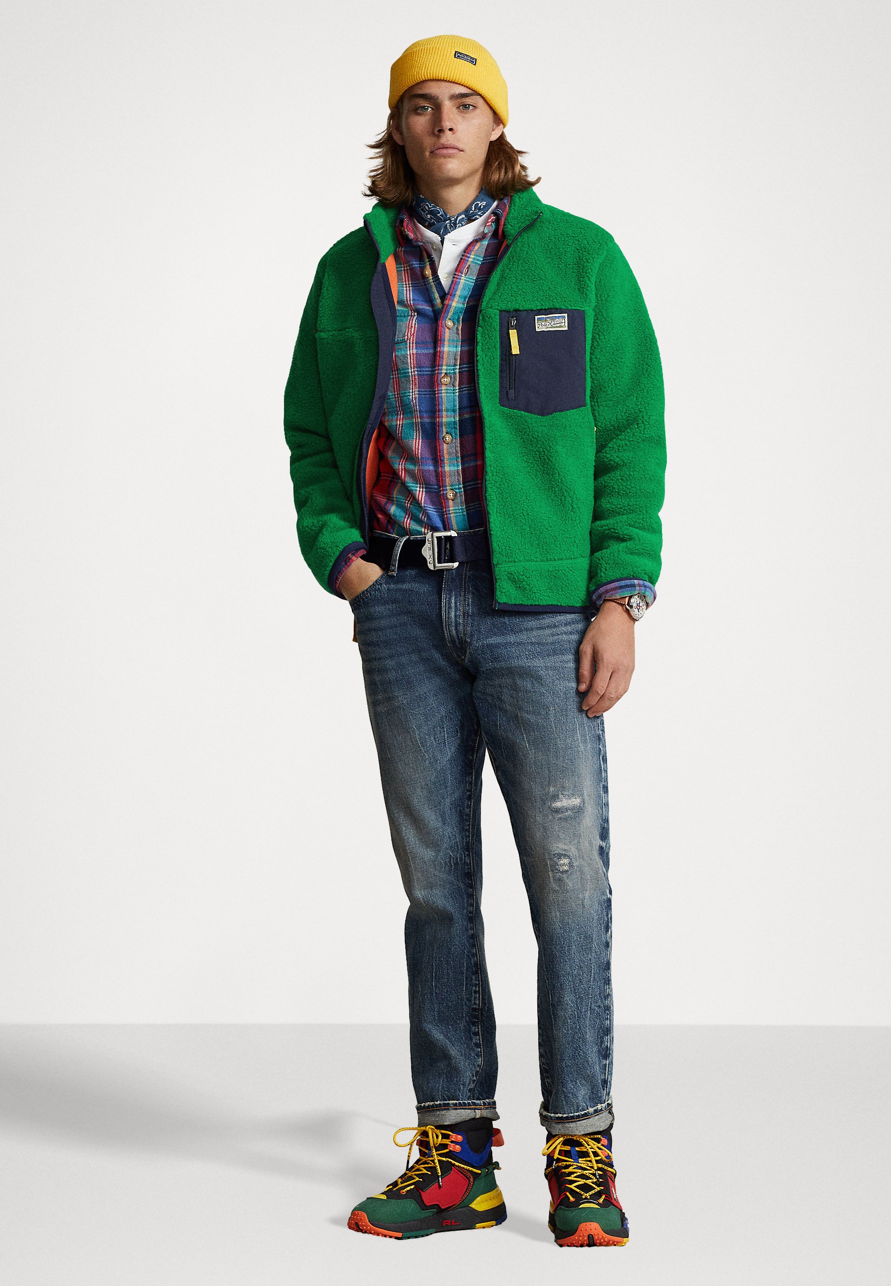 Polo Ralph Lauren LONG SLEEVE - Fleece jacket - billiard/green