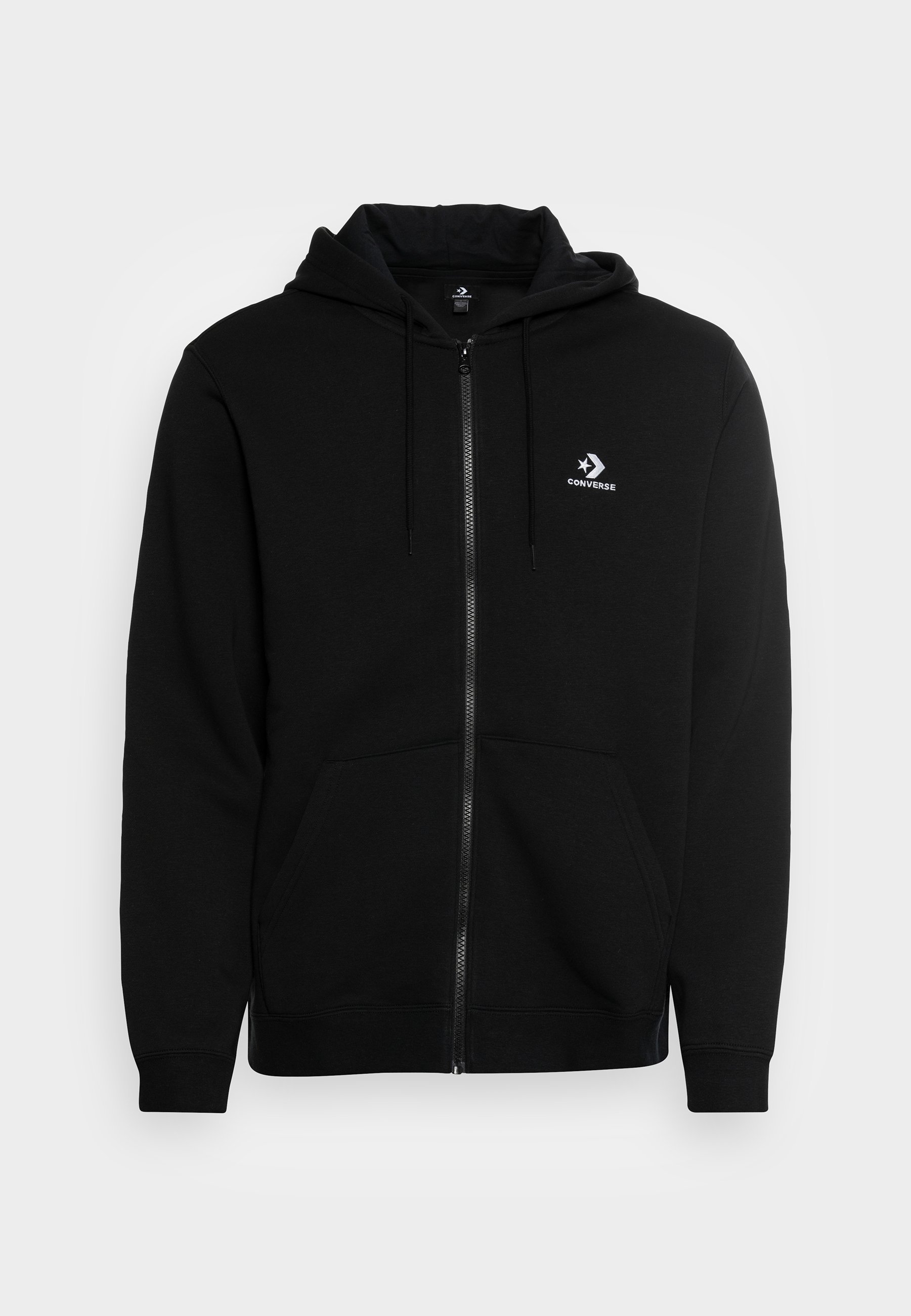 Converse EMBROIDERED STAR CHEVRON BRUSHED BACK ZIP HOODIE UNISEX - Zip-up sweatshirt - black
