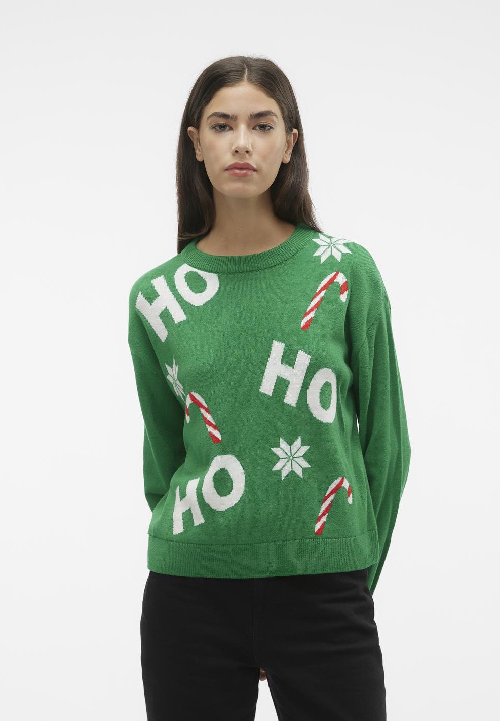 Vero Moda VMMIXEDXMAS O NECK PULL BOX XMAS - Jumper - jelly bean/snow white/chinese red/green