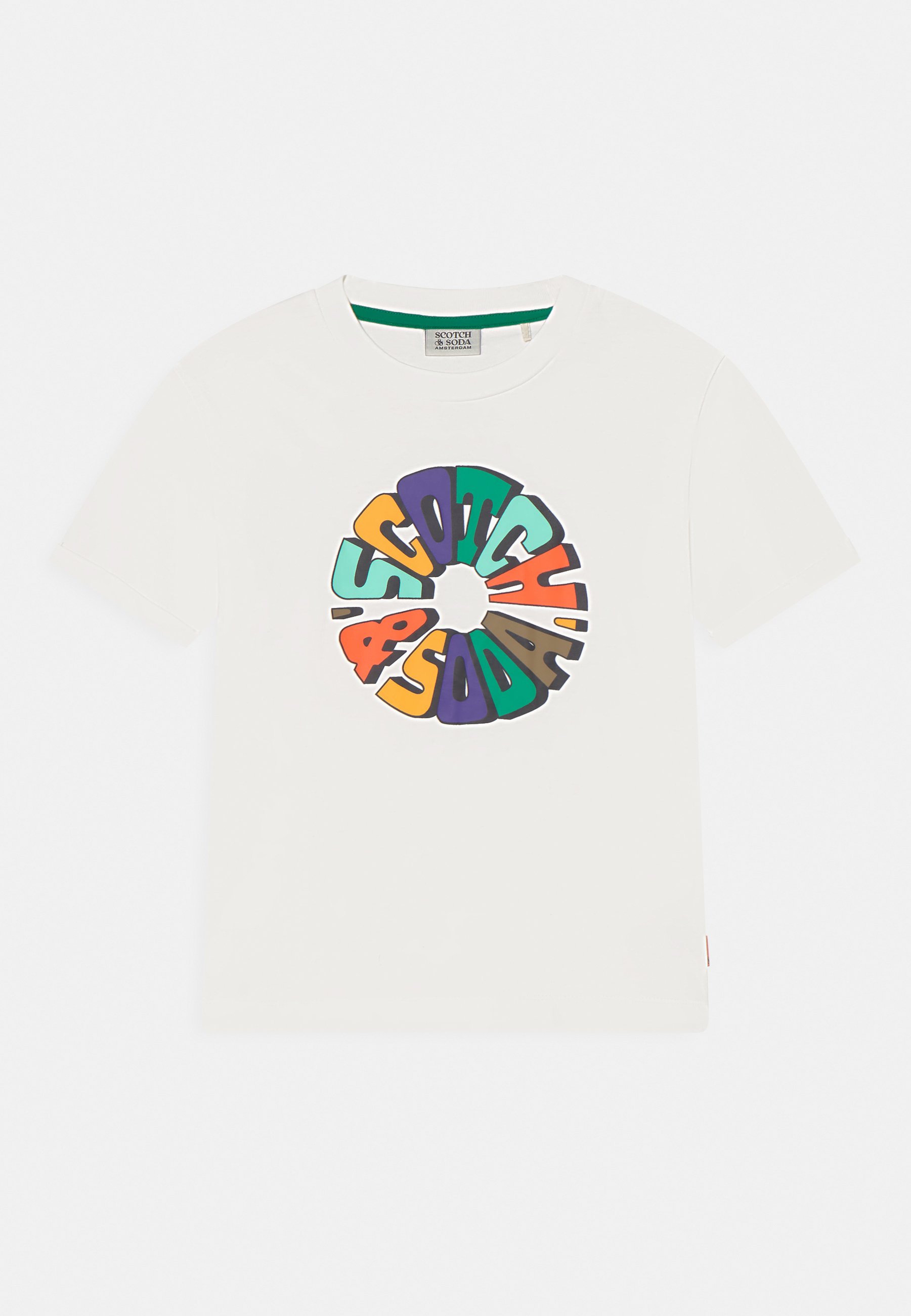 Scotch & Soda SKATE-FIT SHORT-SLEEVED ARTWORK  - Print T-shirt - off white/off-white
