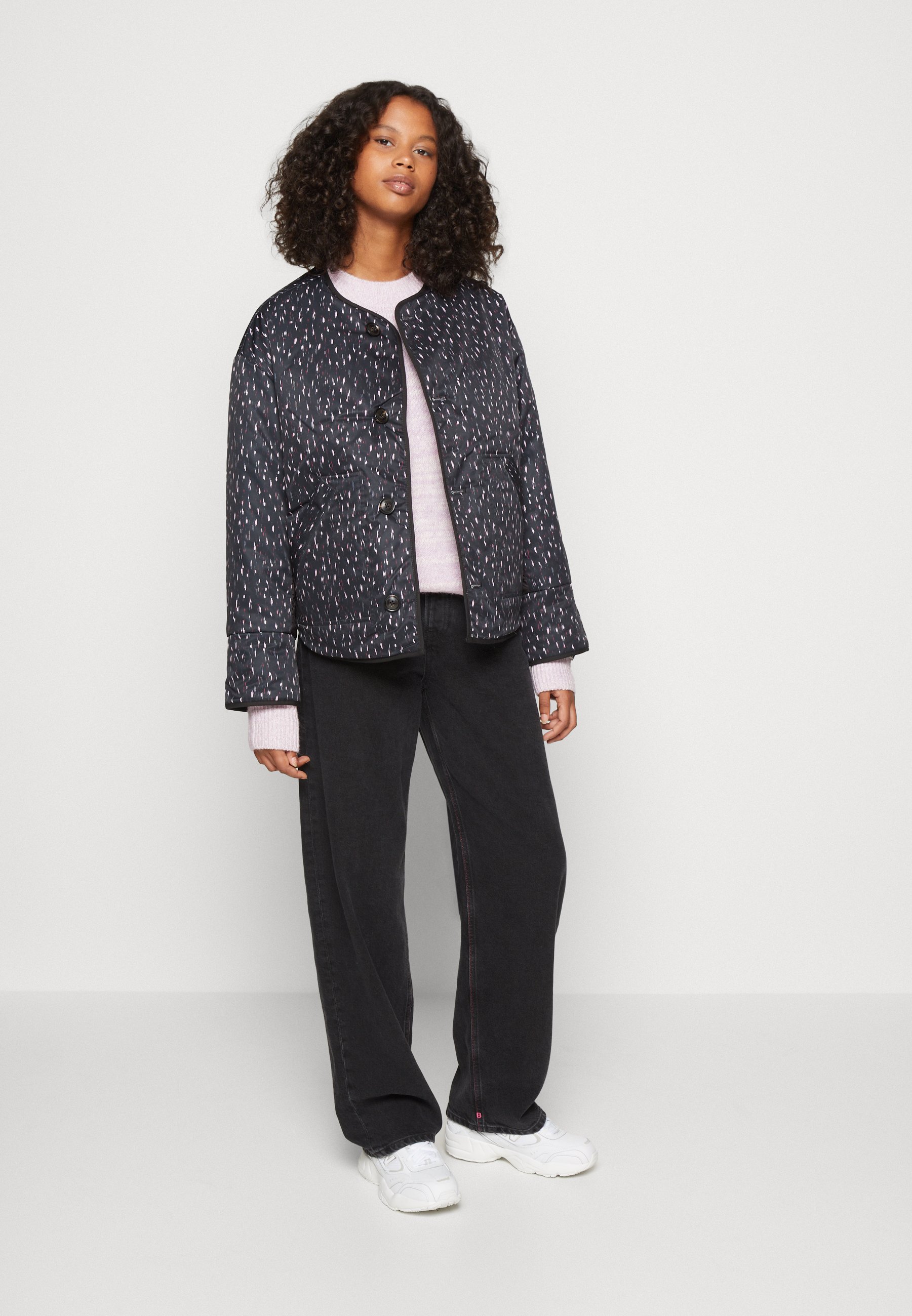 Scotch & Soda QUILTED REVERSIBLE COAT - Bomber Jacket - black/multi-coloured