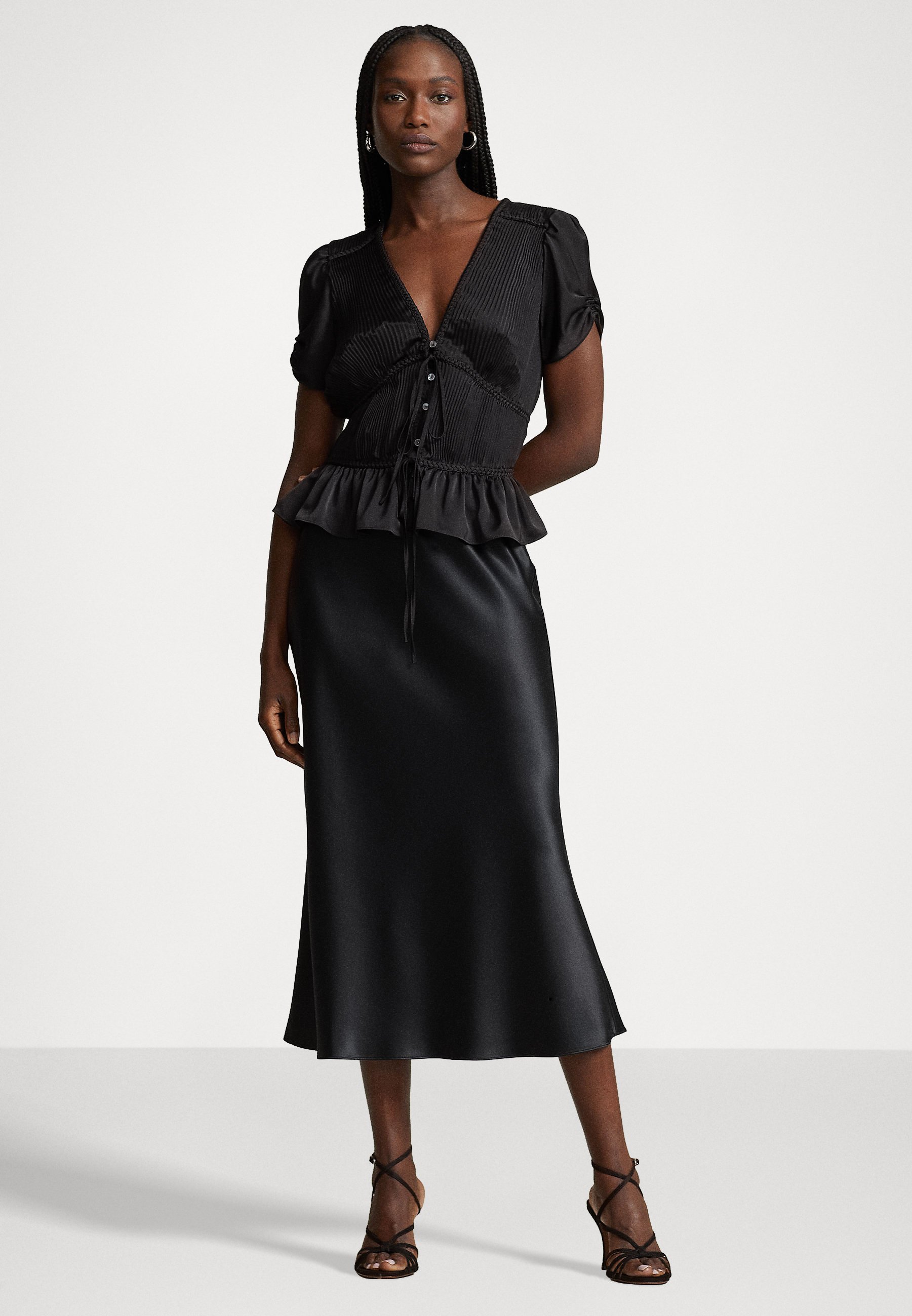 Polo Ralph Lauren SHORT SLEEVE BLOUSE - Blouse - black